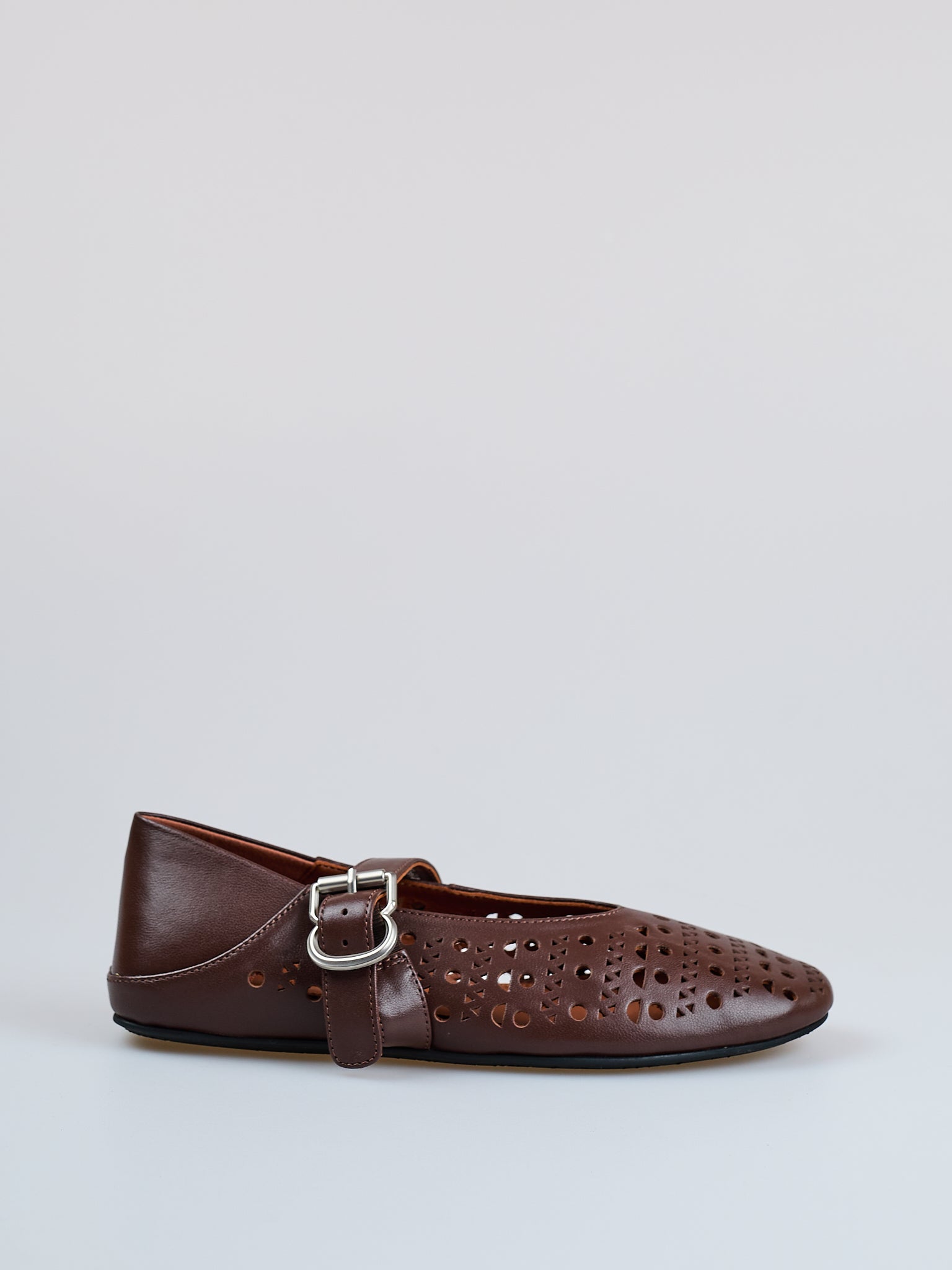 Classic Charm Leather Flats - Hazelnut