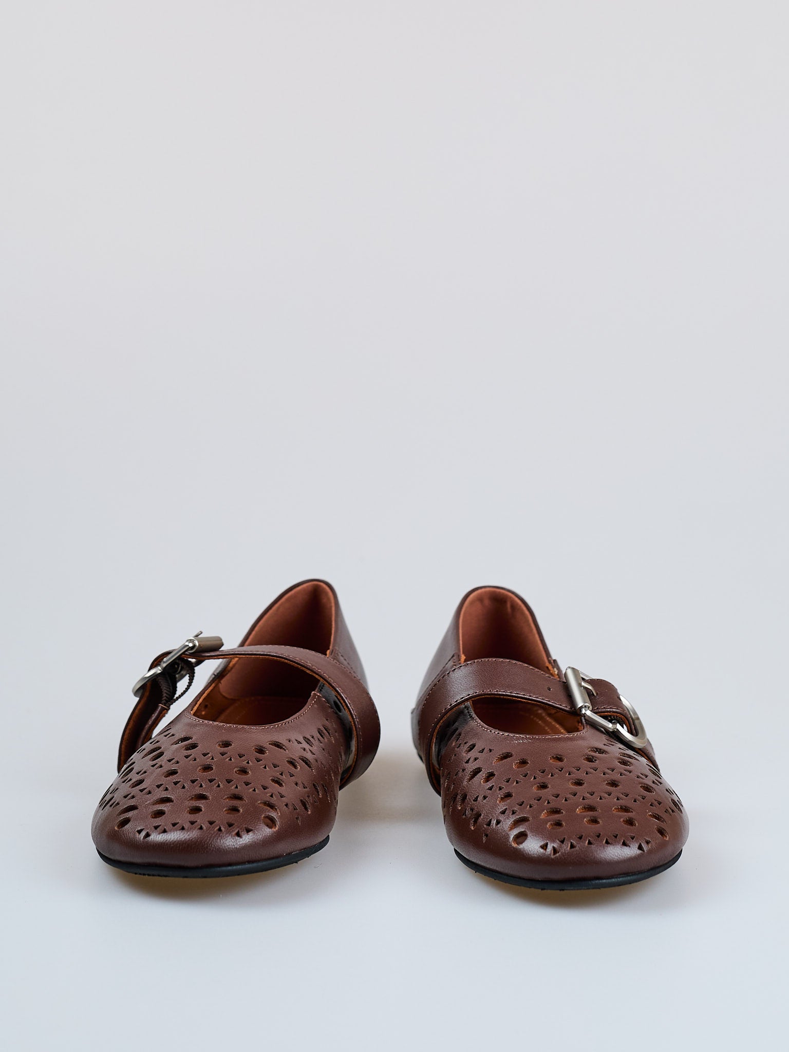 Classic Charm Leather Flats - Hazelnut