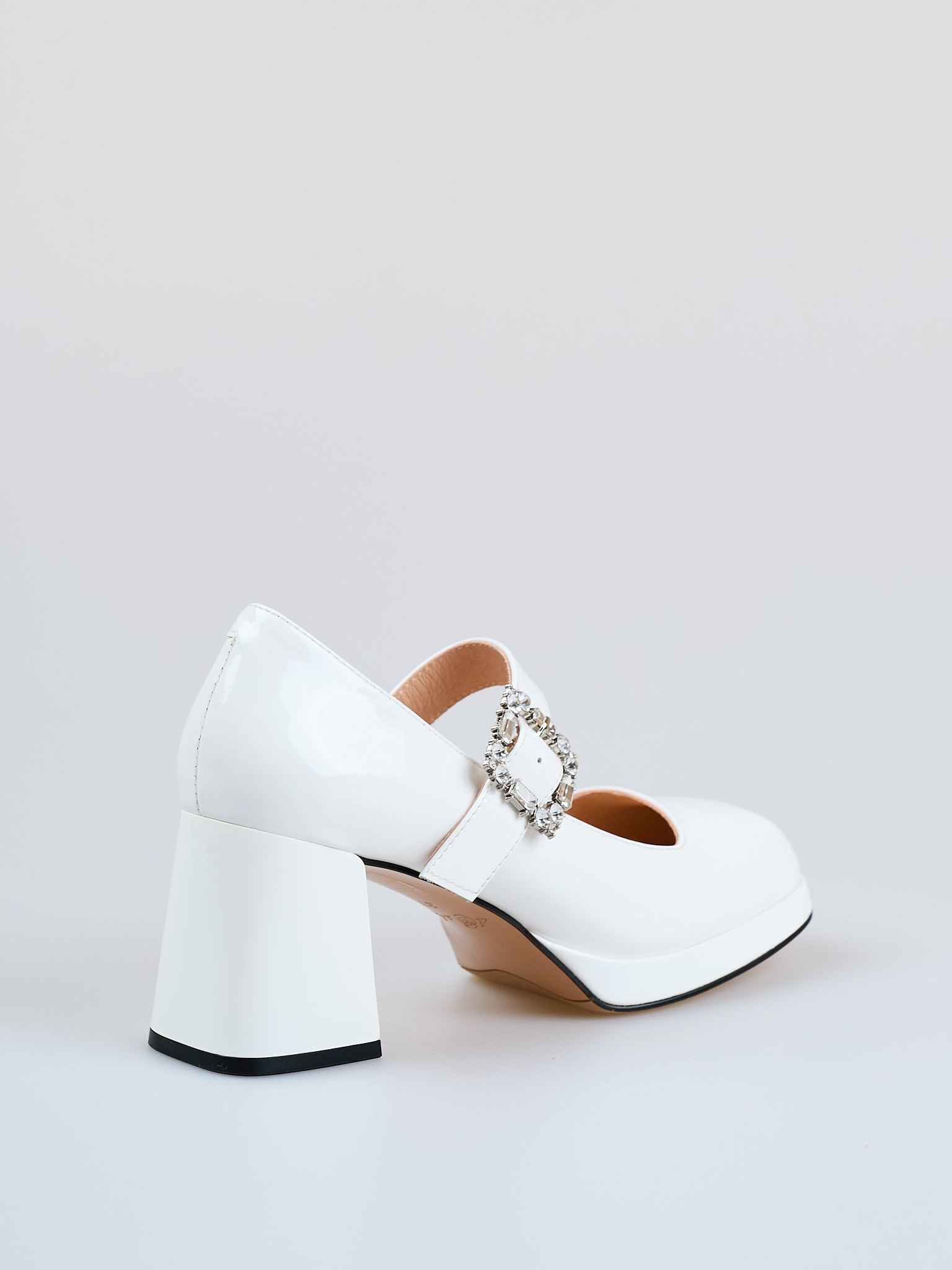 Luxe White Gloss Heels