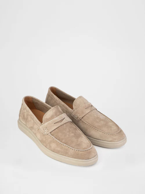 Mocasines de ante en color beige