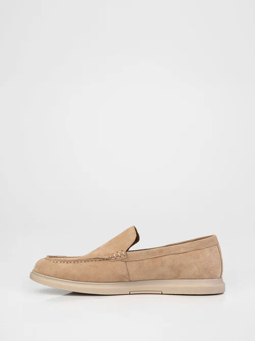 Suede loafers in beige