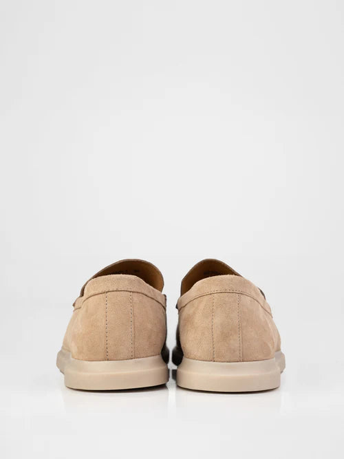 Suede loafers in beige