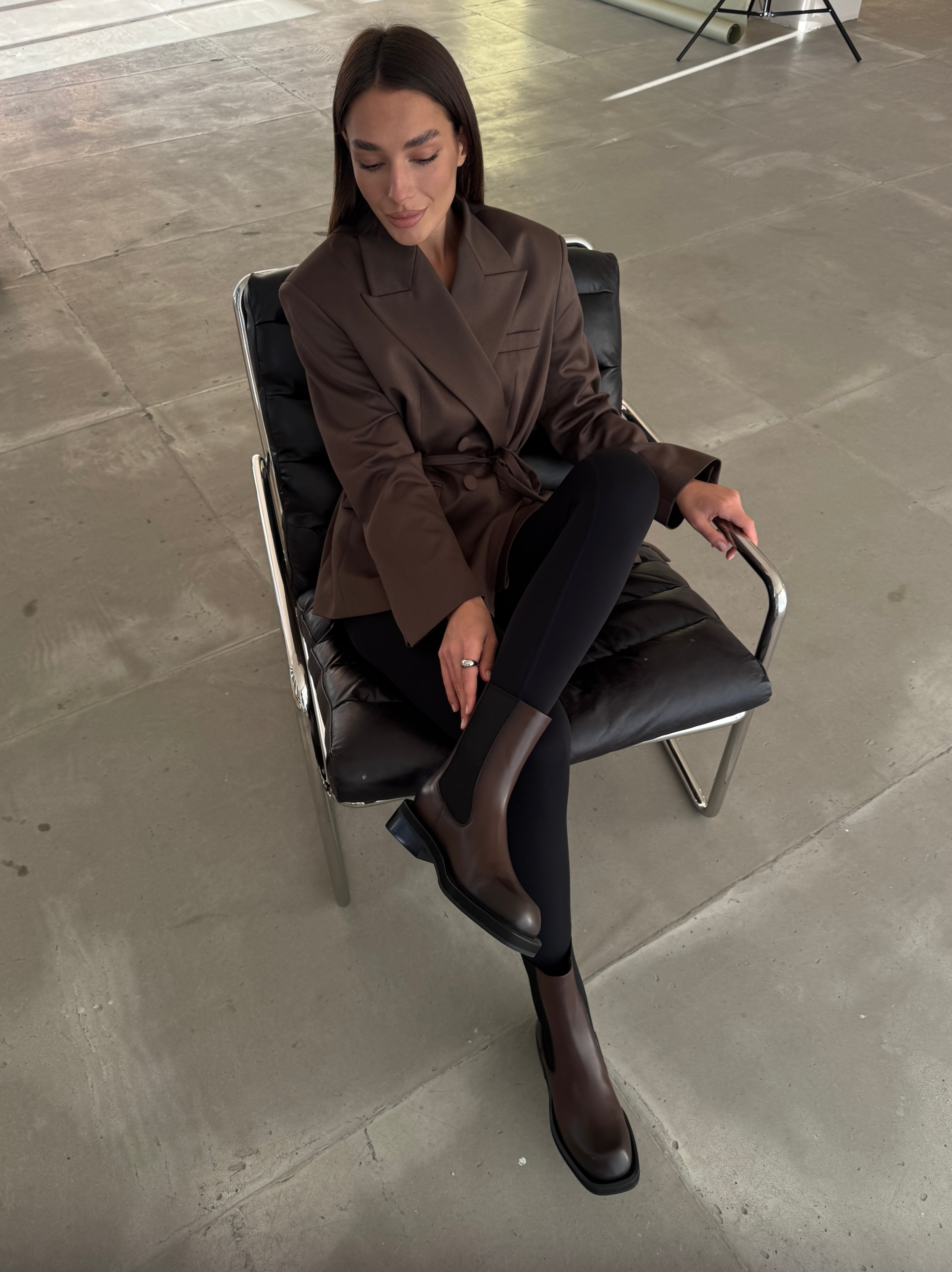 Brown leather Chelsea boots