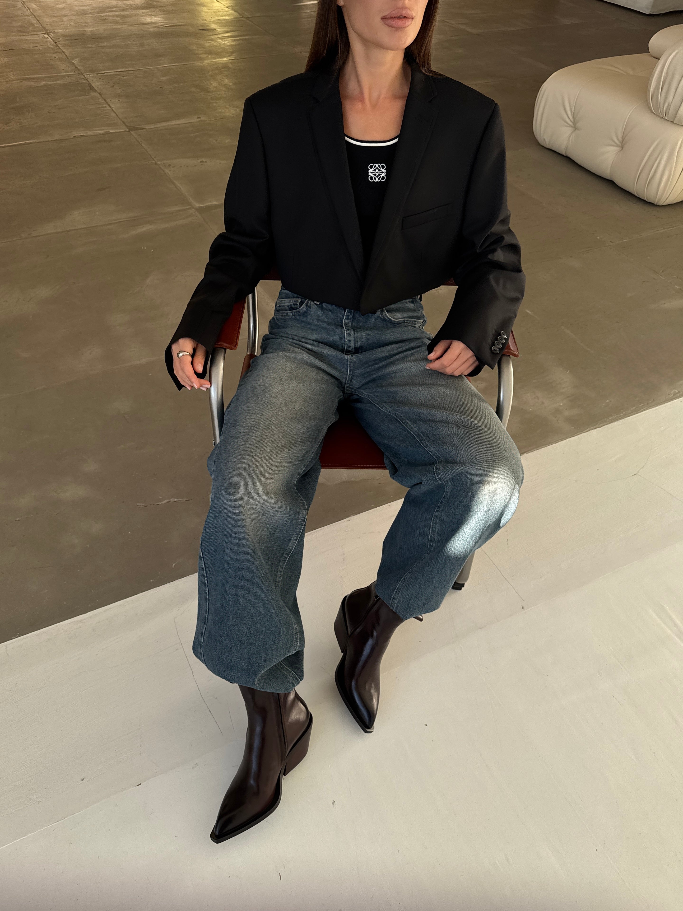 Botas de piel cosaca en color café