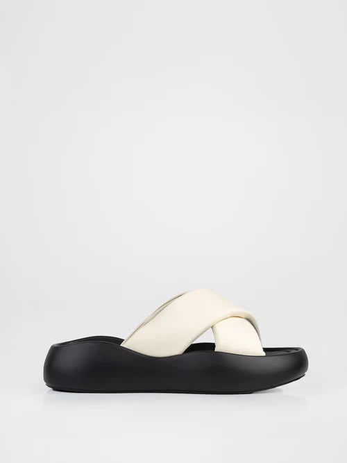 Sabo flip flops in milk color