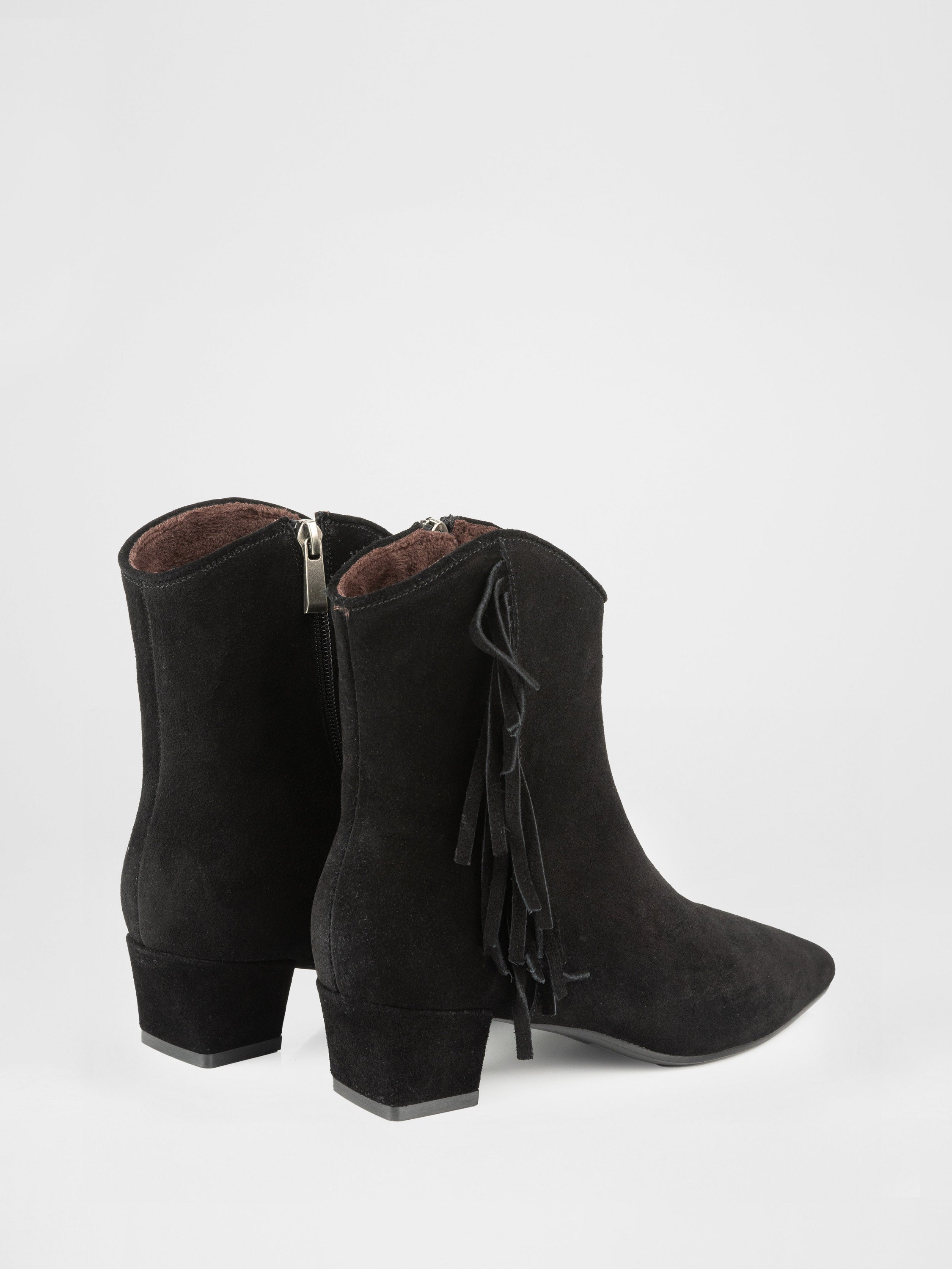 Suede ankle boots in black