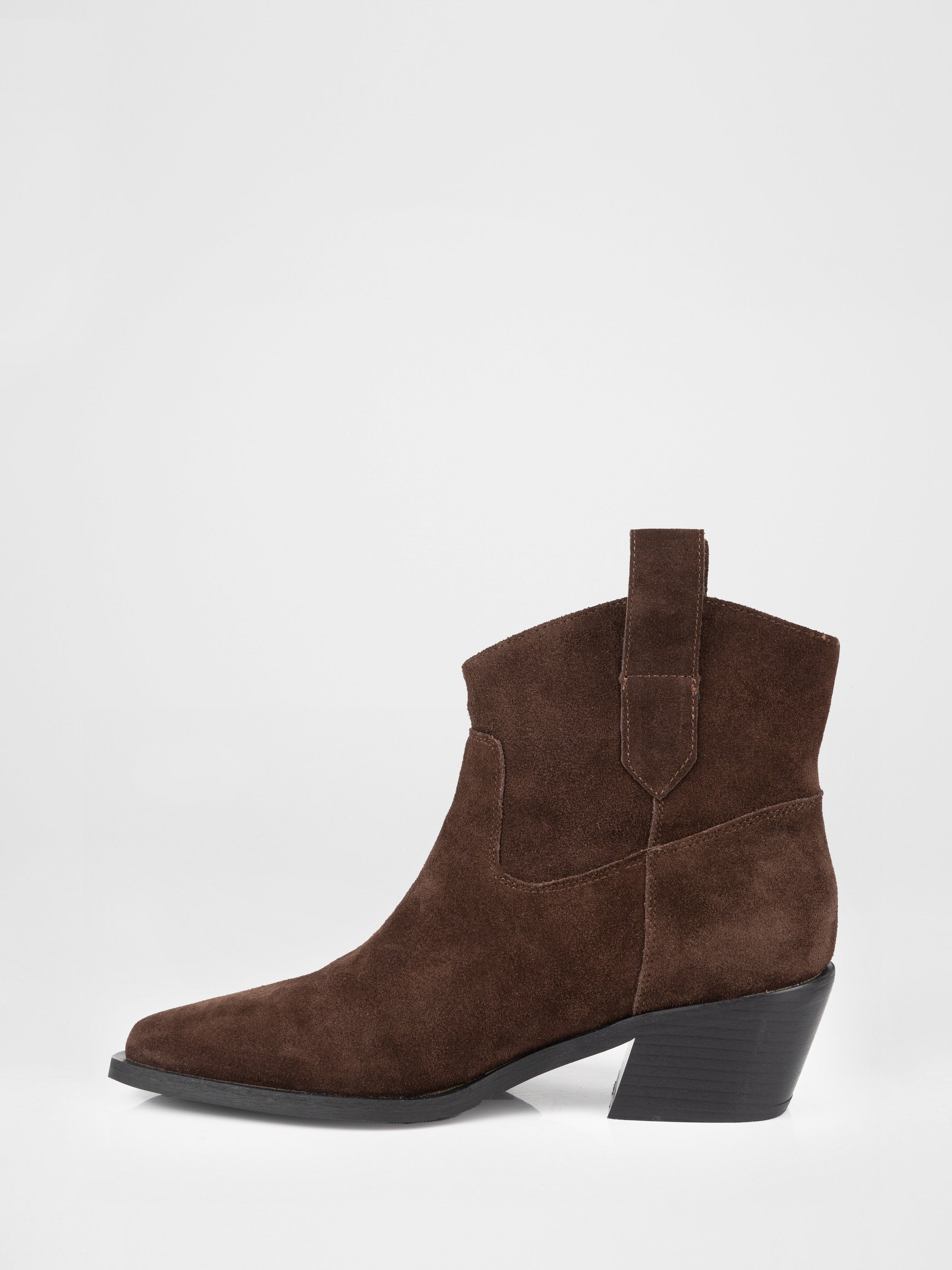 Chocolate suede cowboy boots
