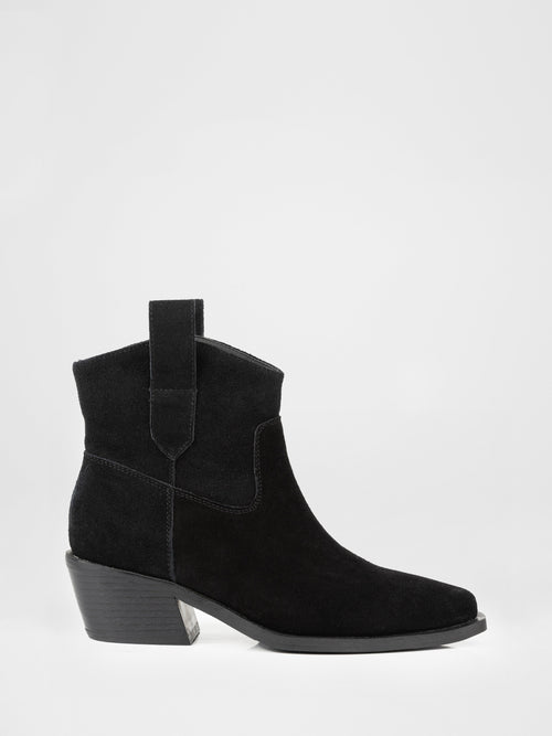 Black Suede Cowboy Boots