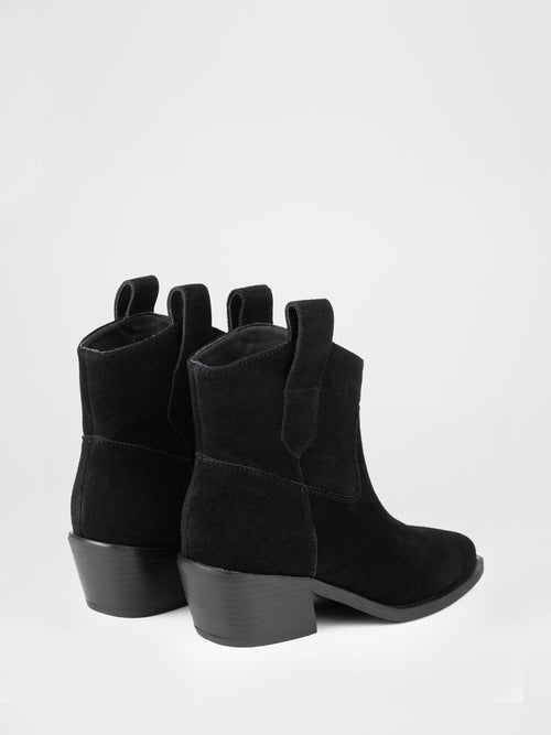 Black Suede Cowboy Boots