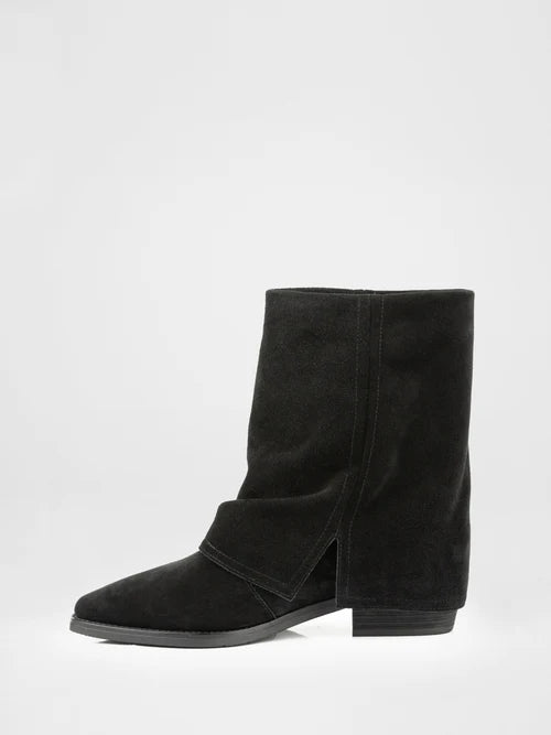 botas vaqueras de ante negro