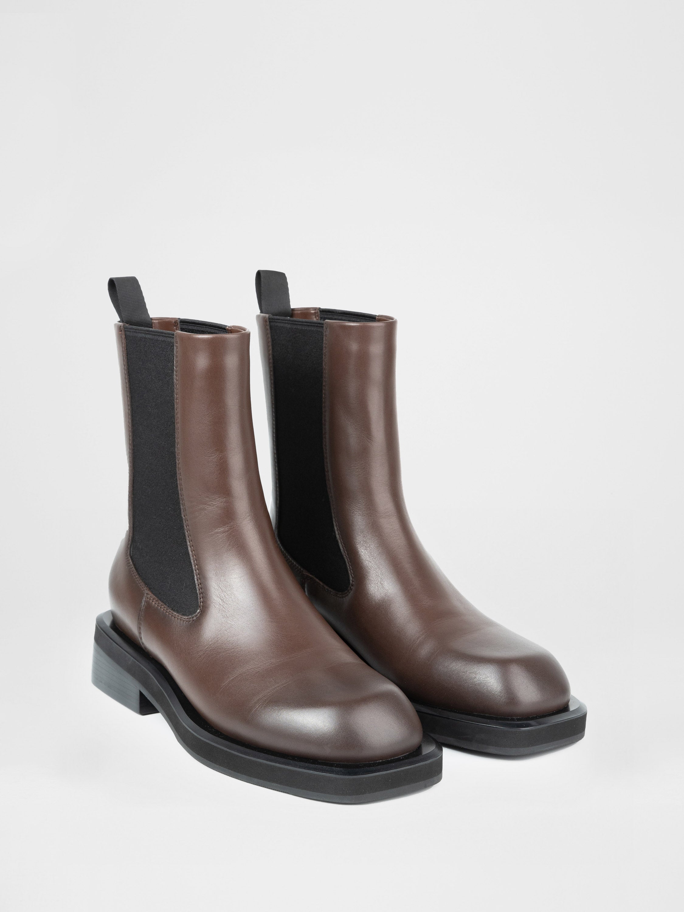 Brown leather Chelsea boots