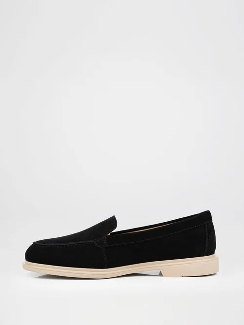 Mocasines de ante en color negro