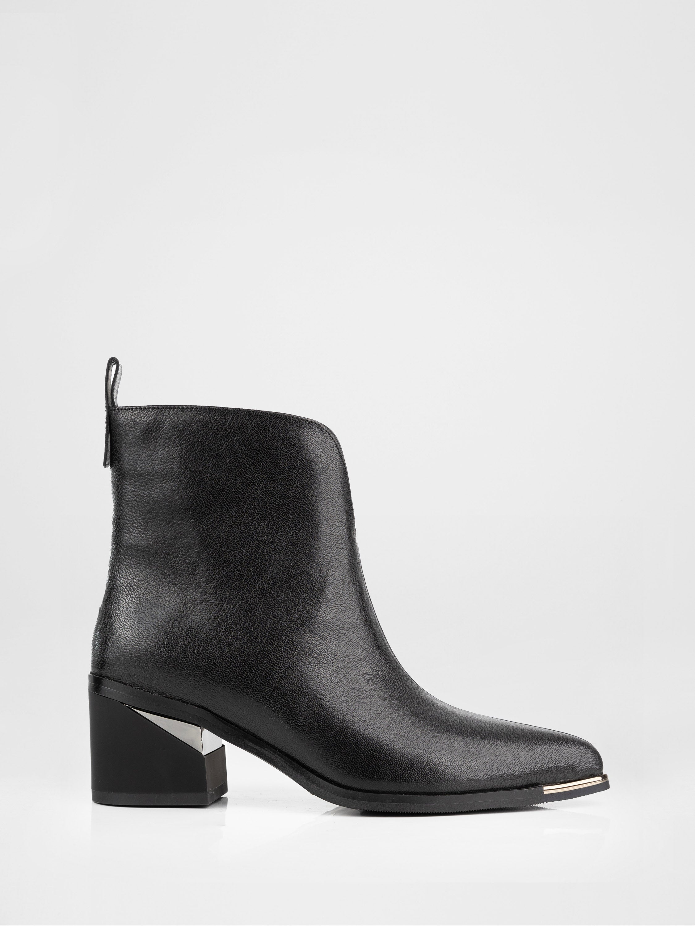 Black high-heeled boots