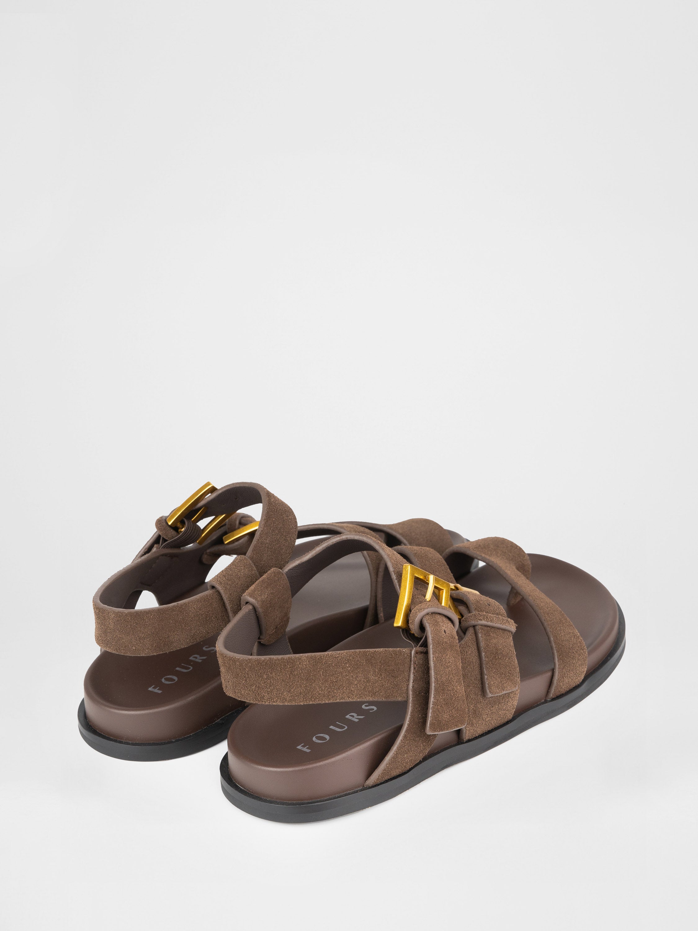 Brown suede sandals