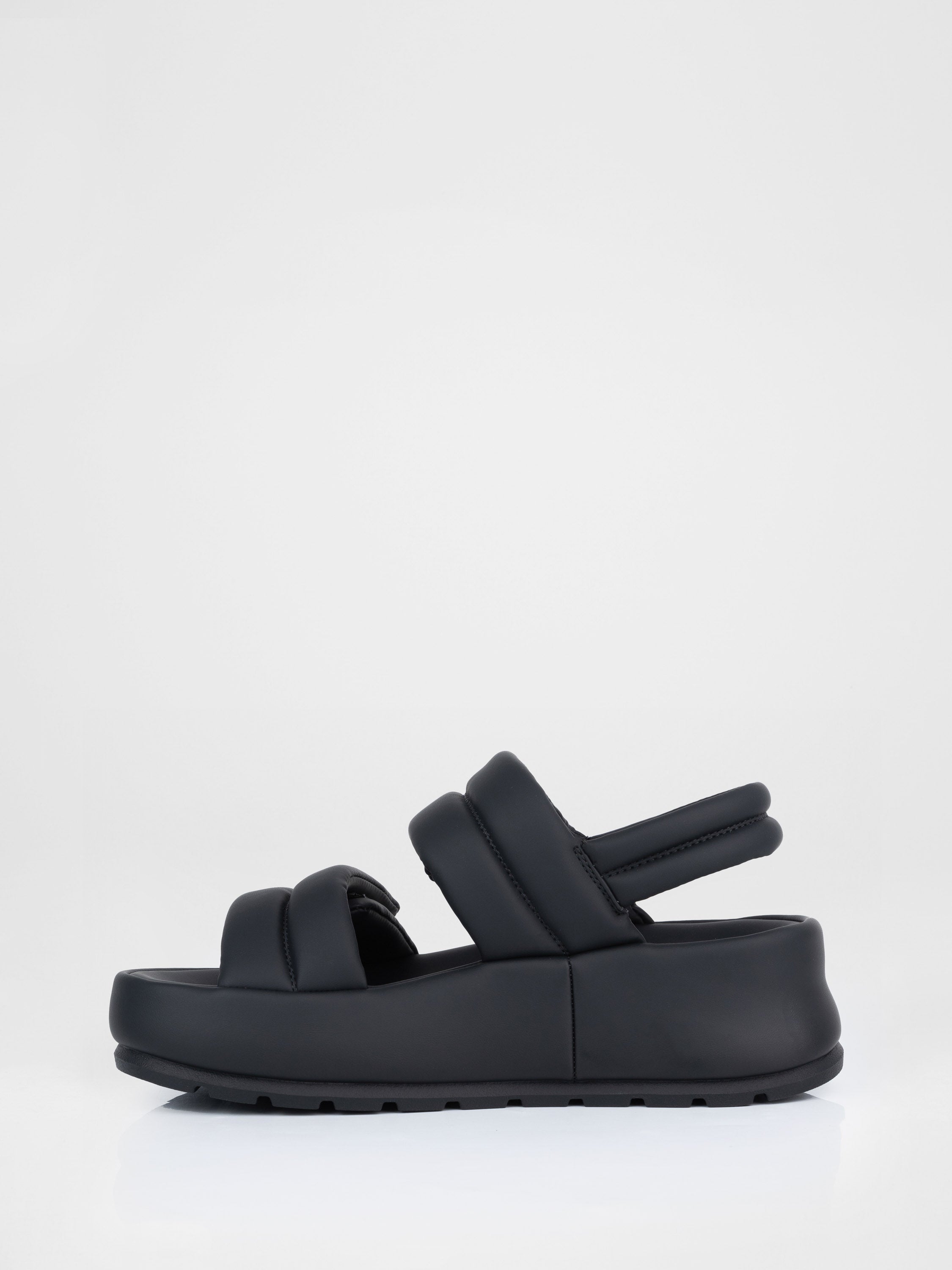 Black platform sandals