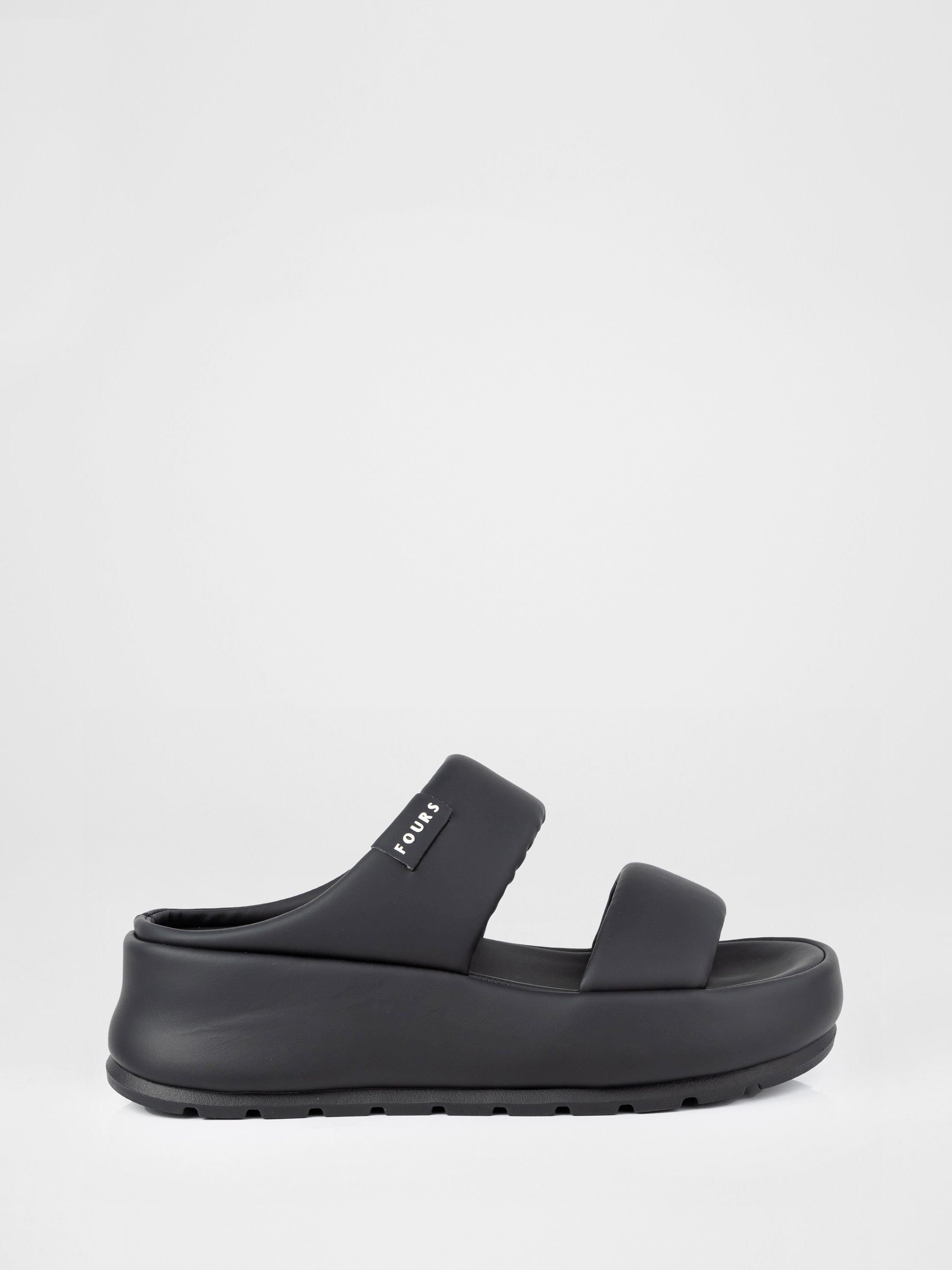 Black clogs with thick soles