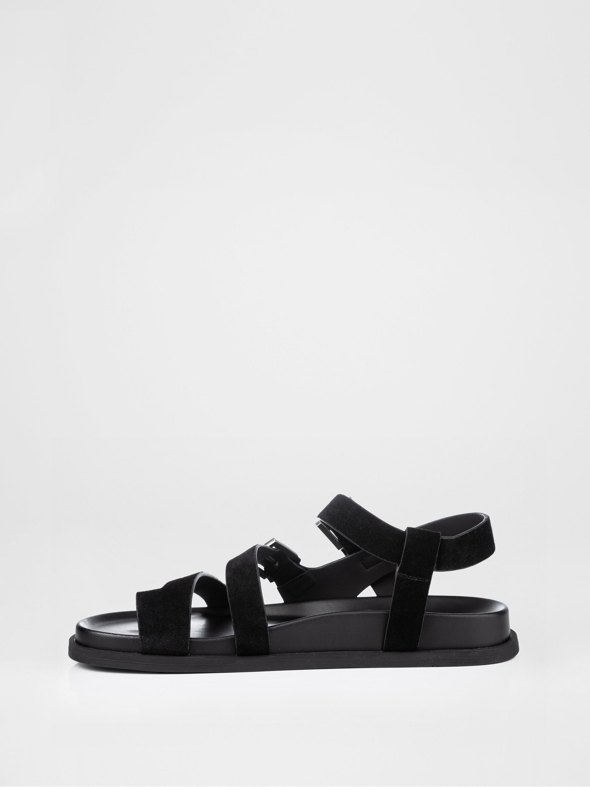 Sandalias de ante en color negro