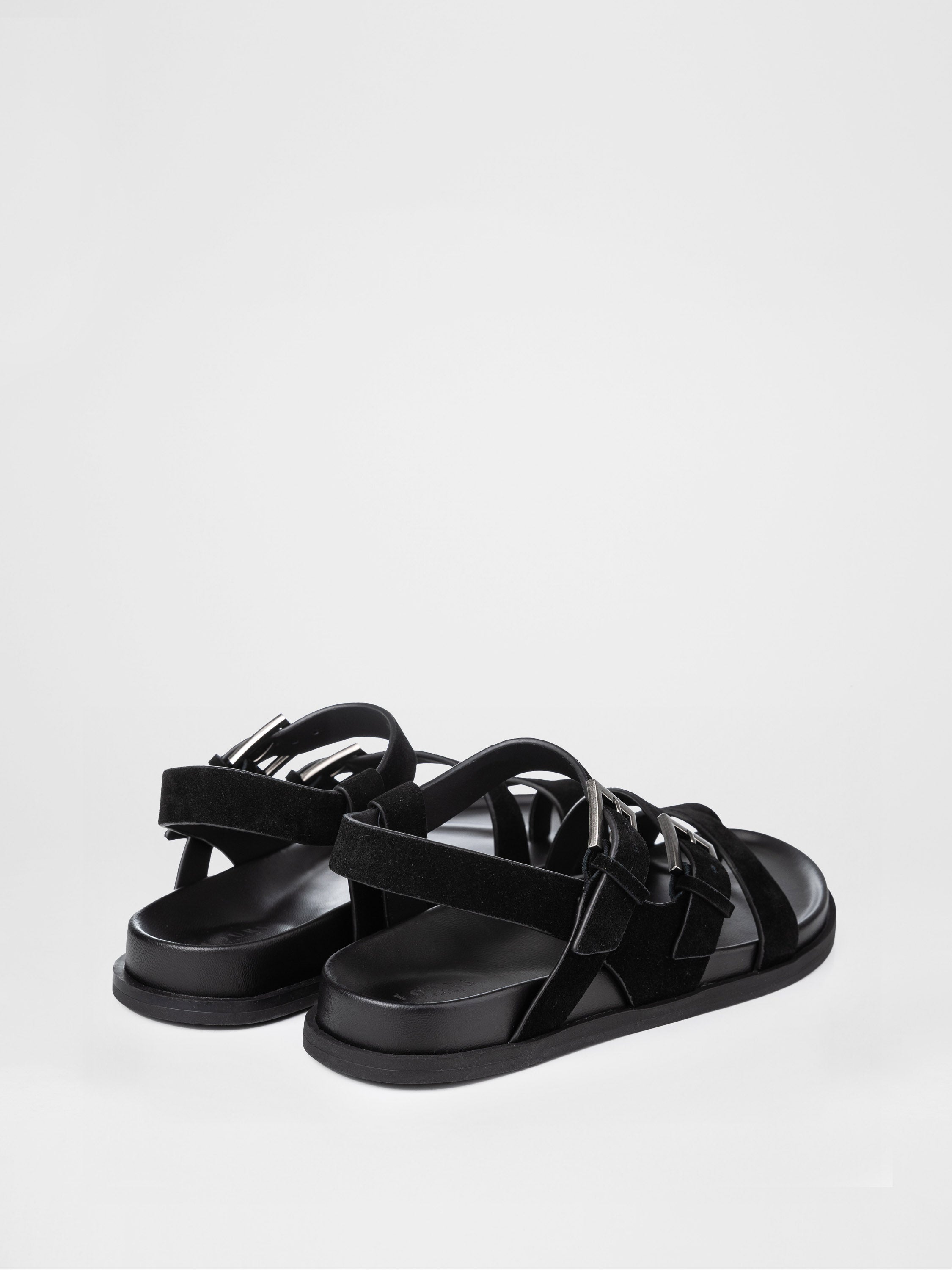 Sandalias de ante en color negro