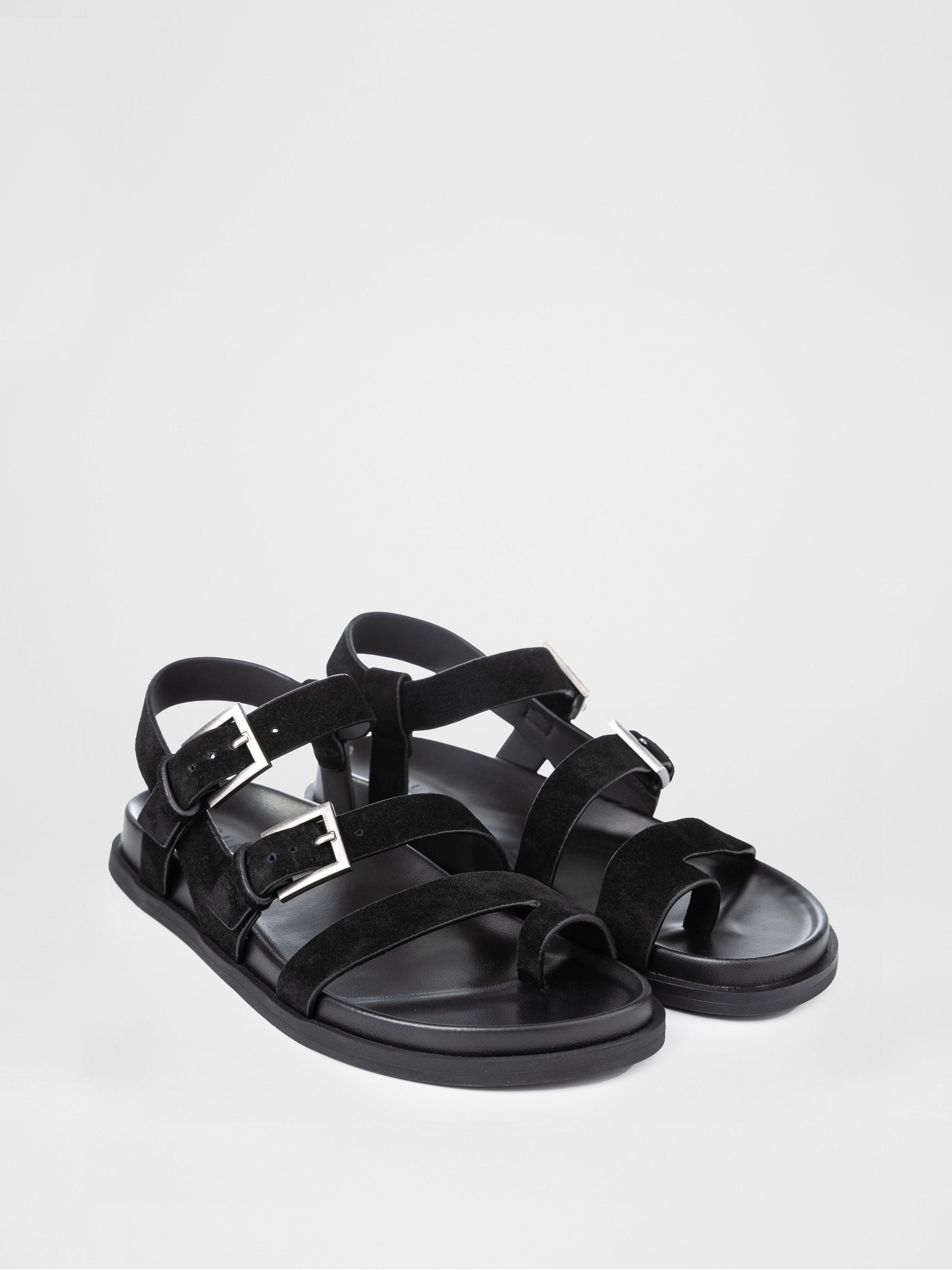Sandalias de ante en color negro