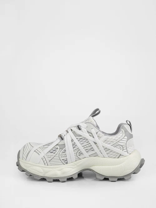 White sneakers with a chunky sole