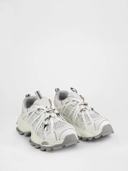 White sneakers with a chunky sole