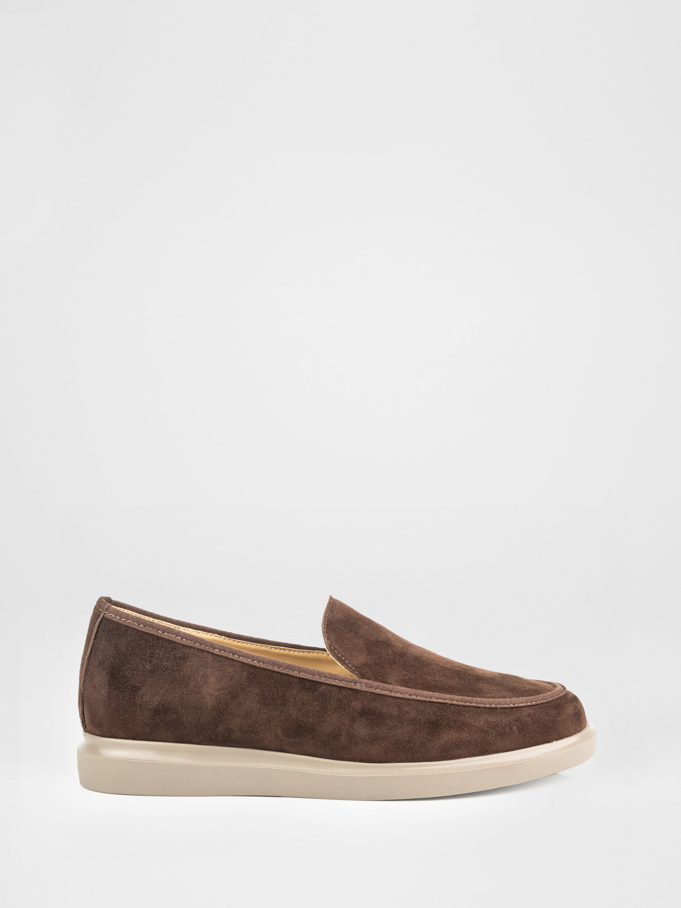 Brown suede loafers