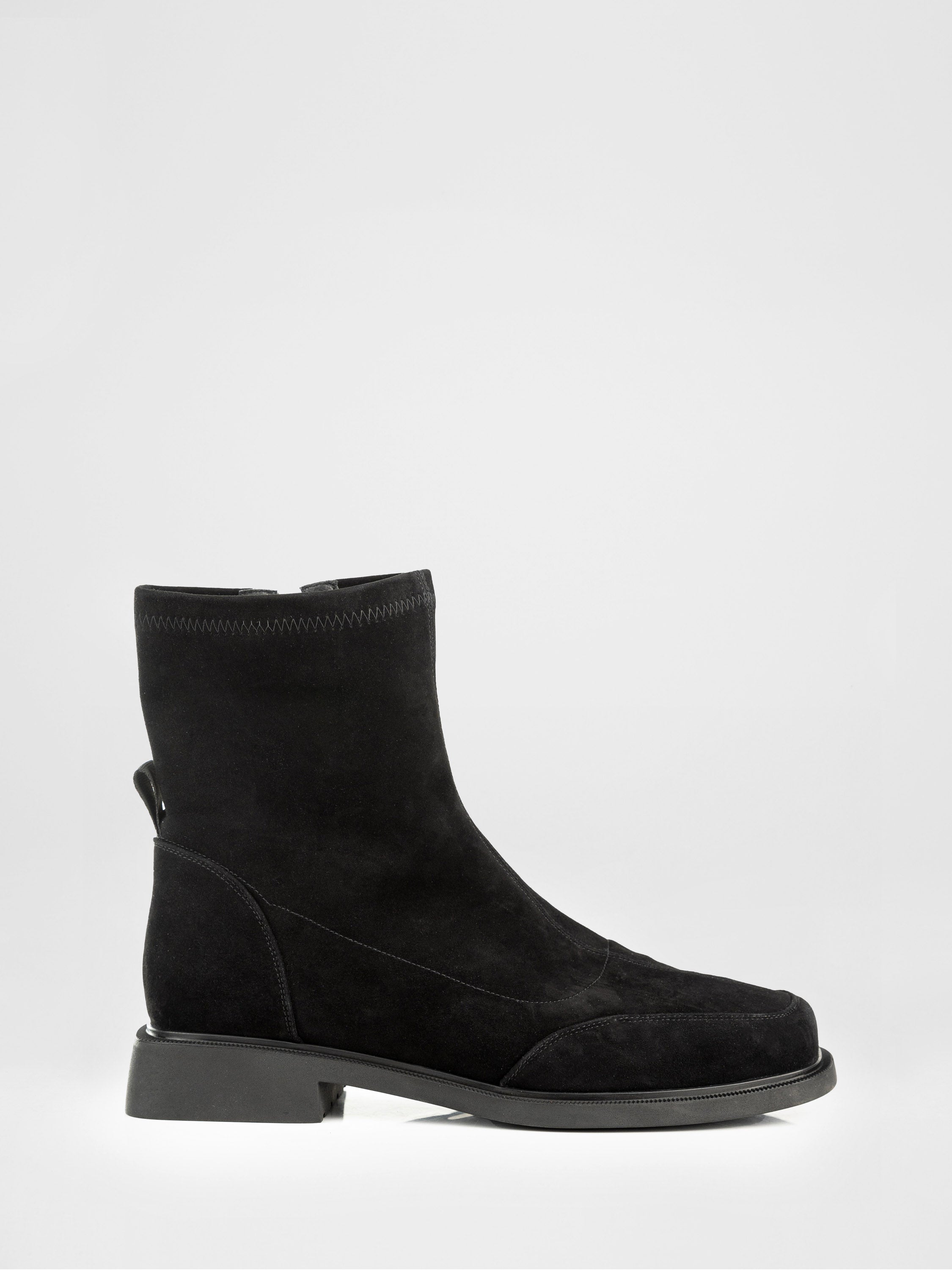 Black suede boots