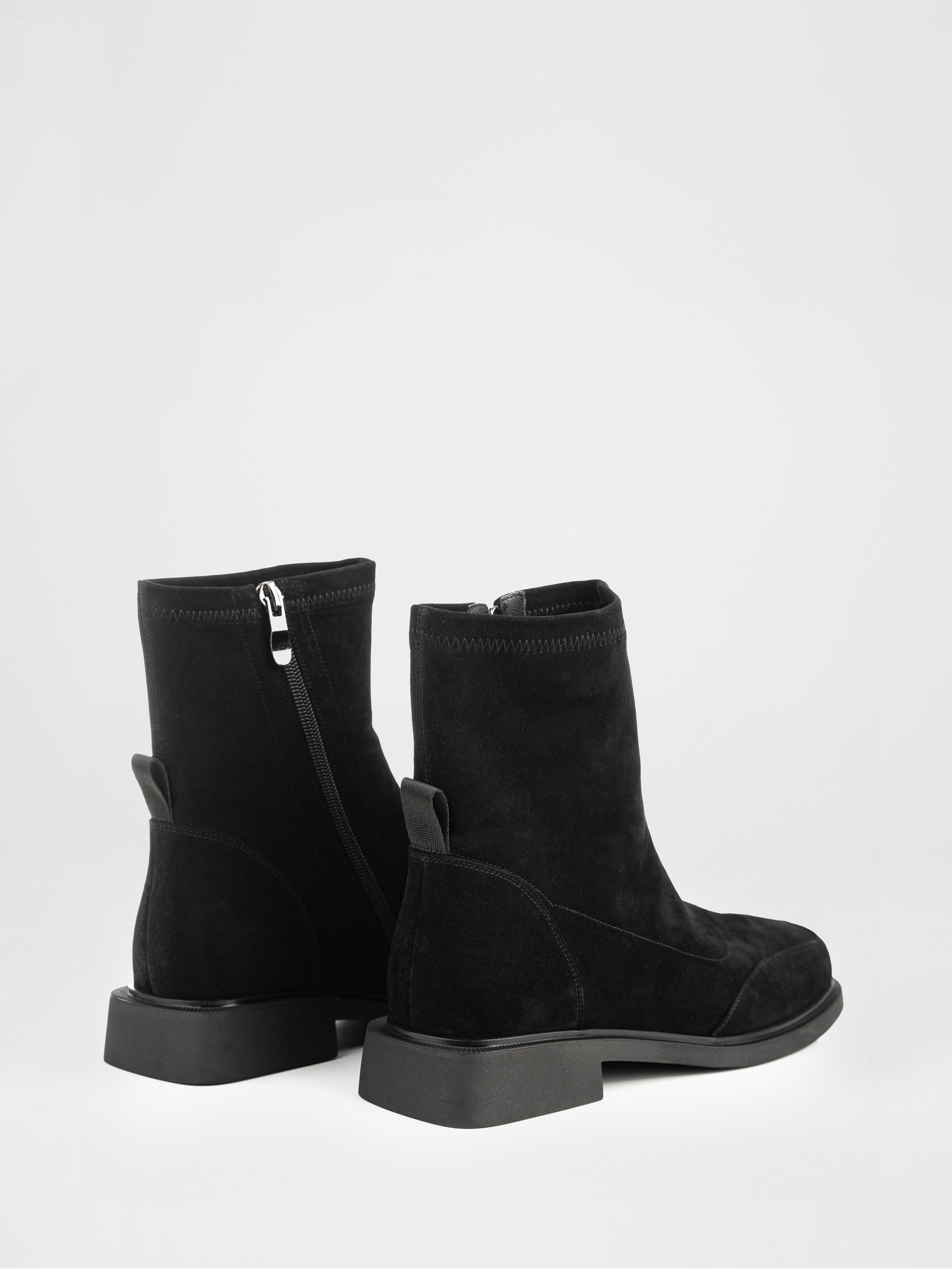 Black suede boots