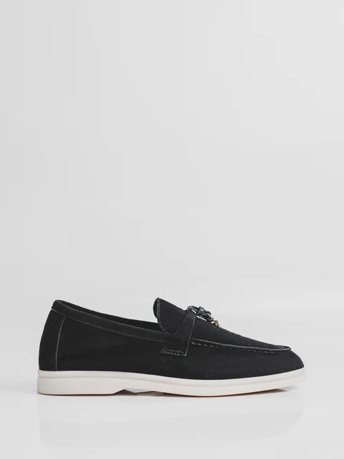 Mocasines de ante negro