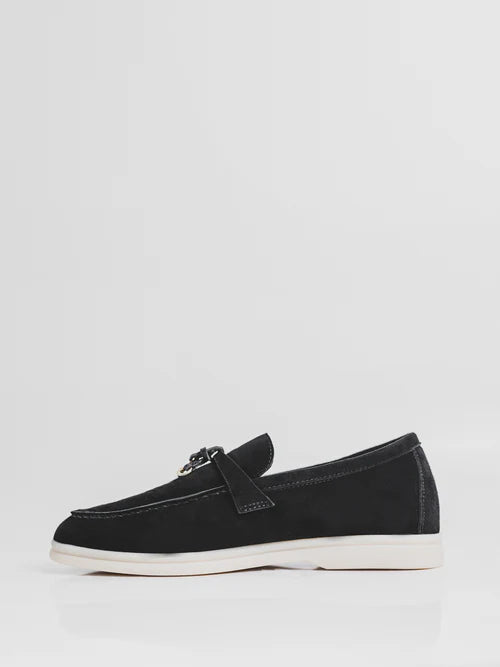 Mocasines de ante negro
