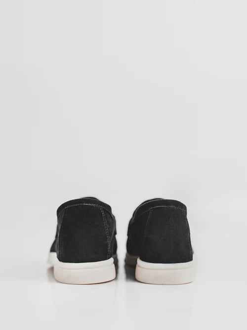 Mocasines de ante negro