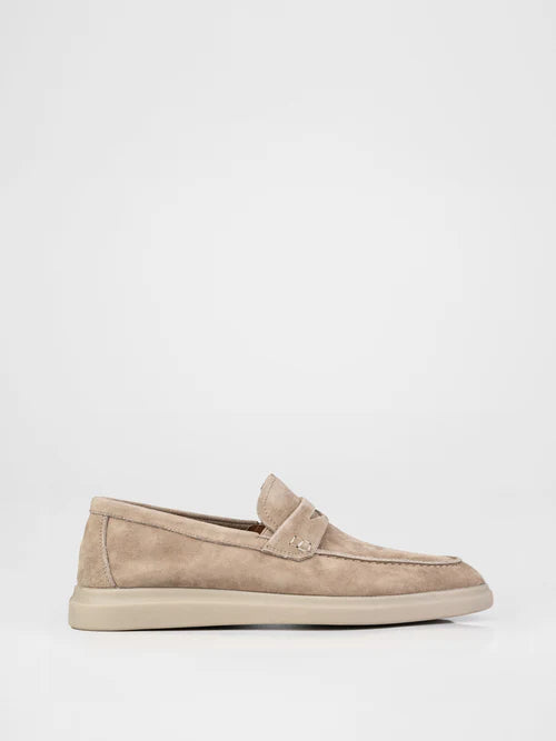 Mocasines de ante en color beige