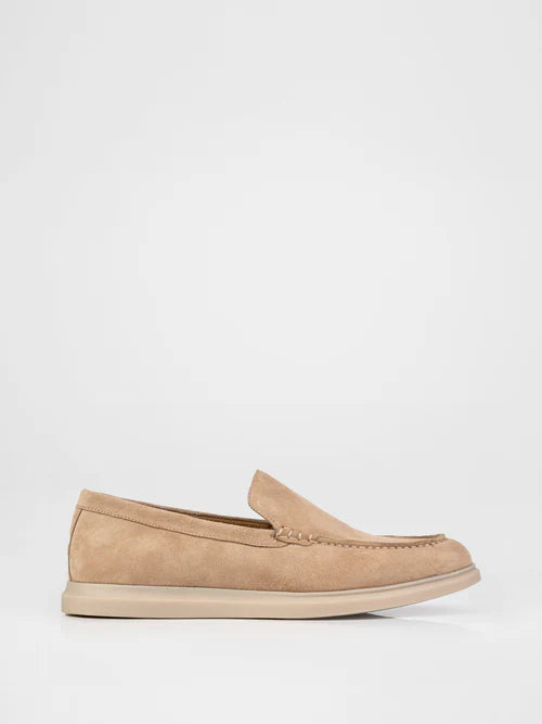 Suede loafers in beige