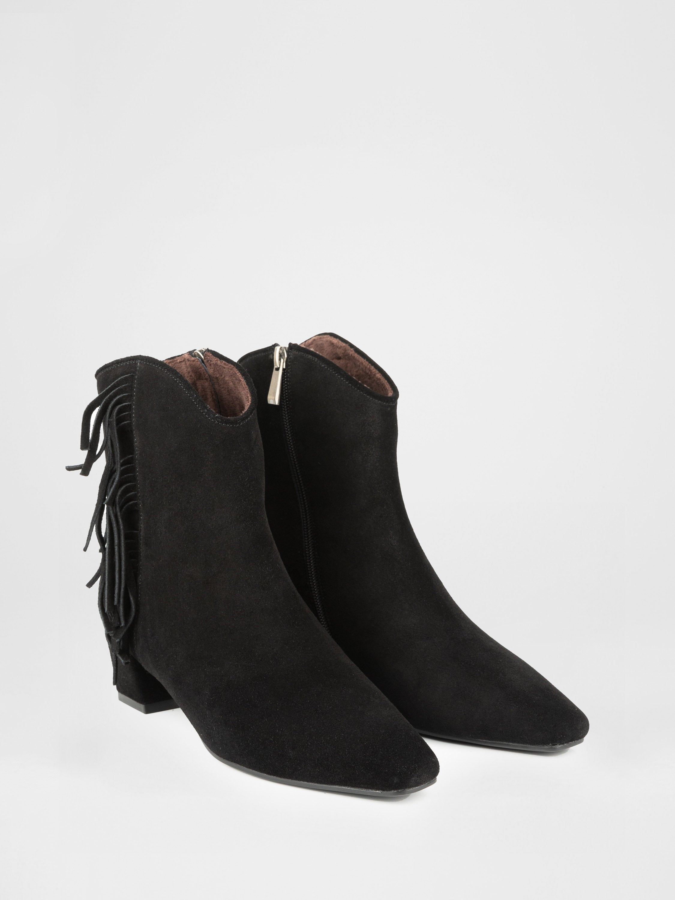 Suede ankle boots in black