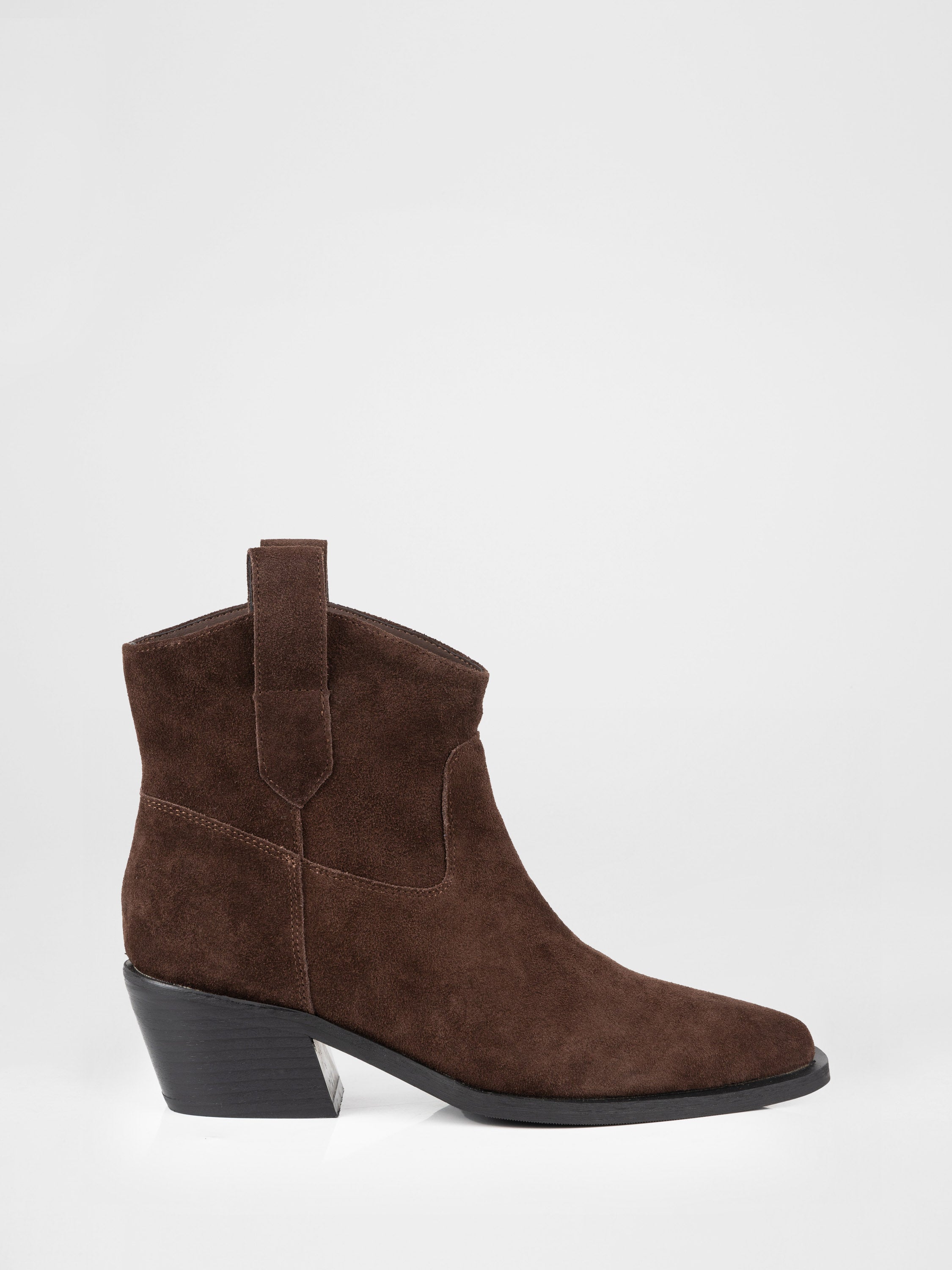 Chocolate suede cowboy boots
