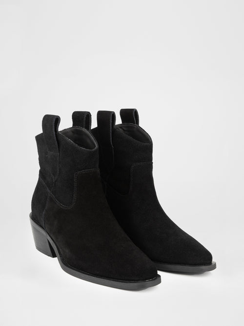 Black Suede Cowboy Boots