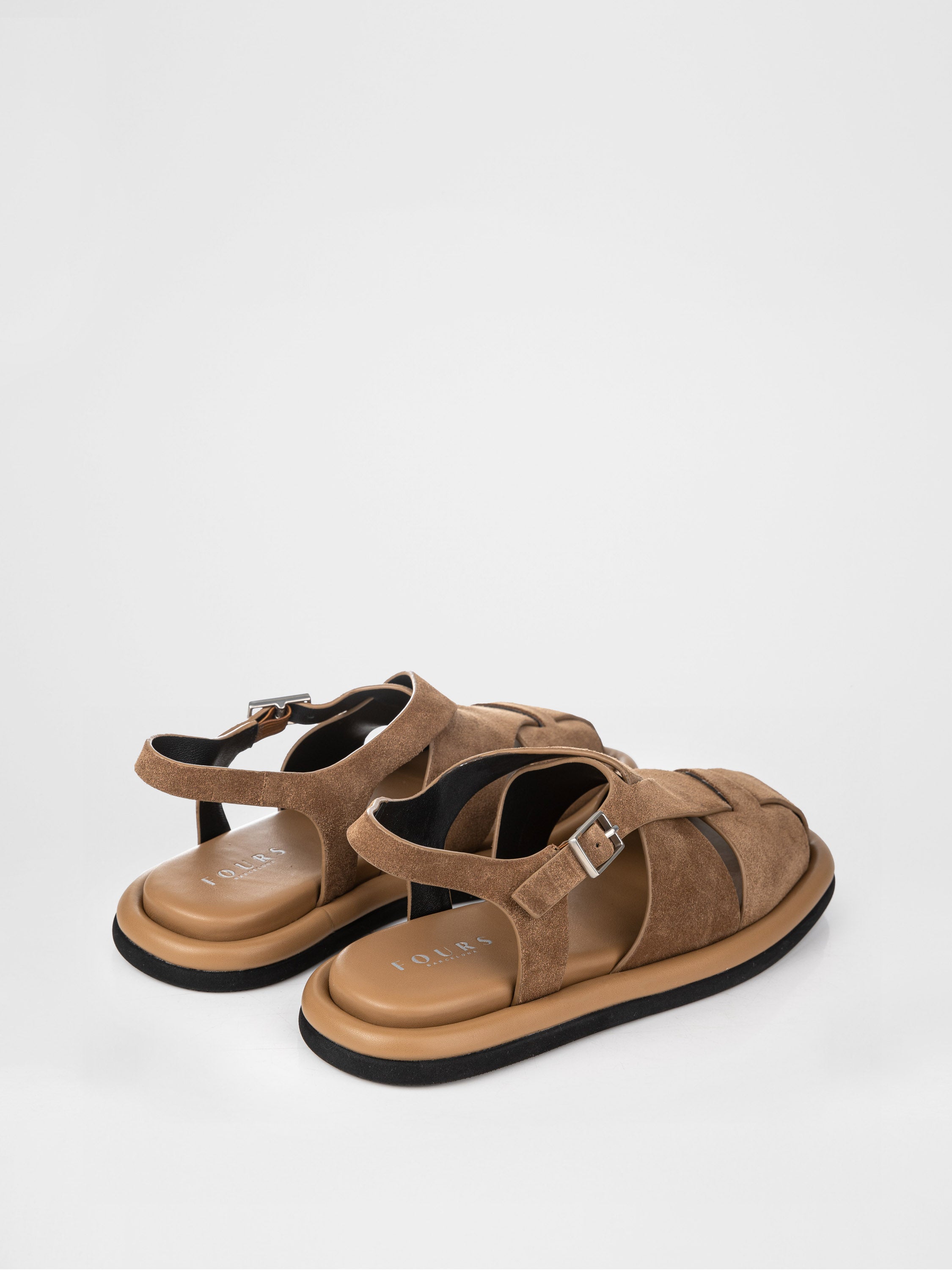 Sandalias de ante genuino en color beige