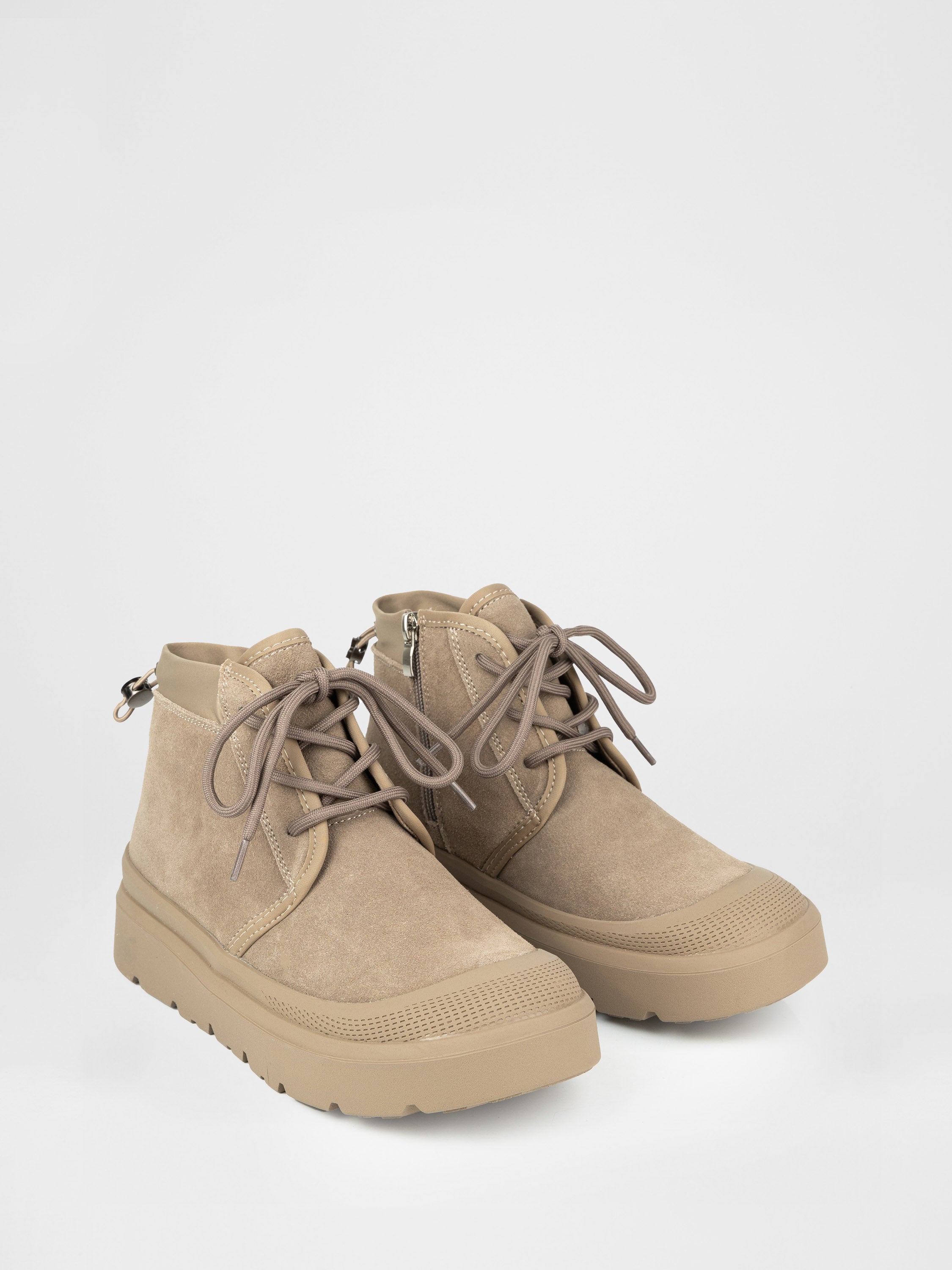 Botas de ante beige