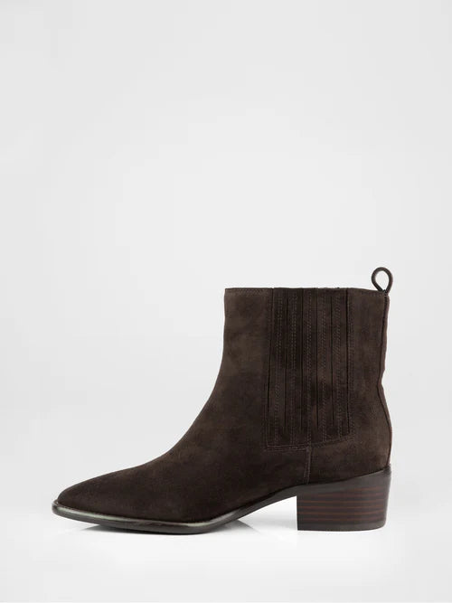 Coffee-colored cowboy boots
