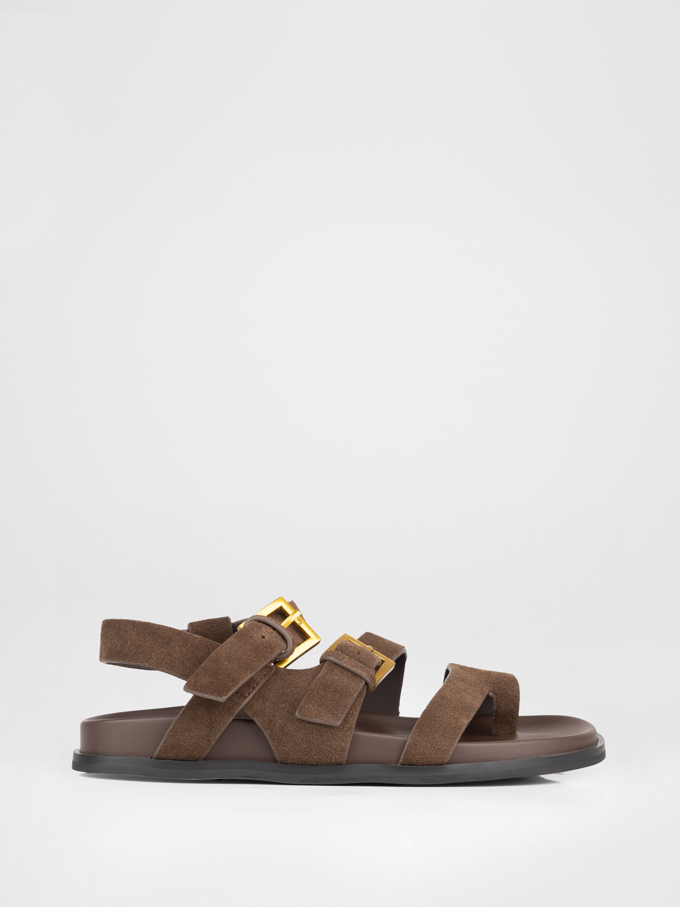 Brown suede sandals