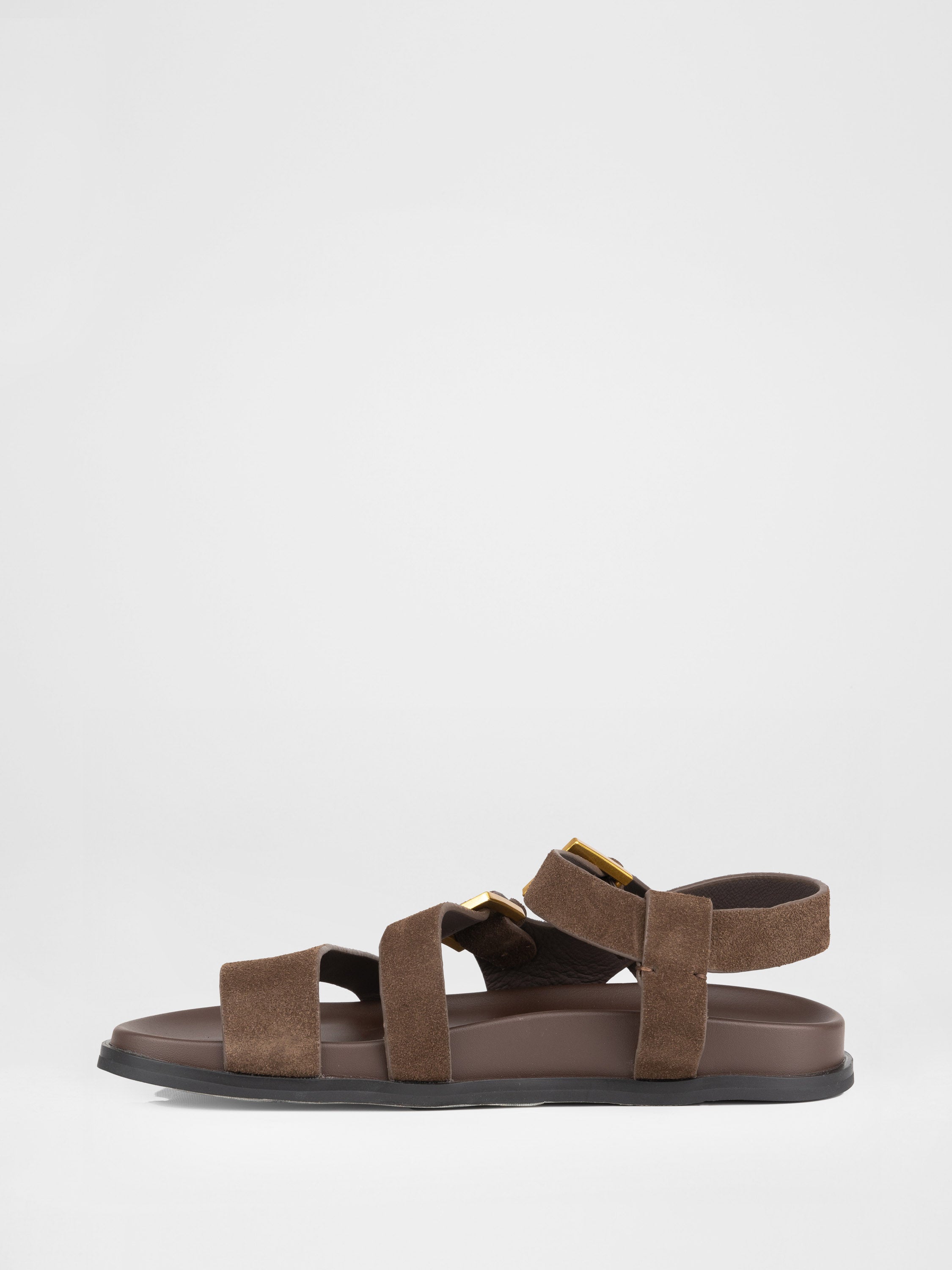 Brown suede sandals