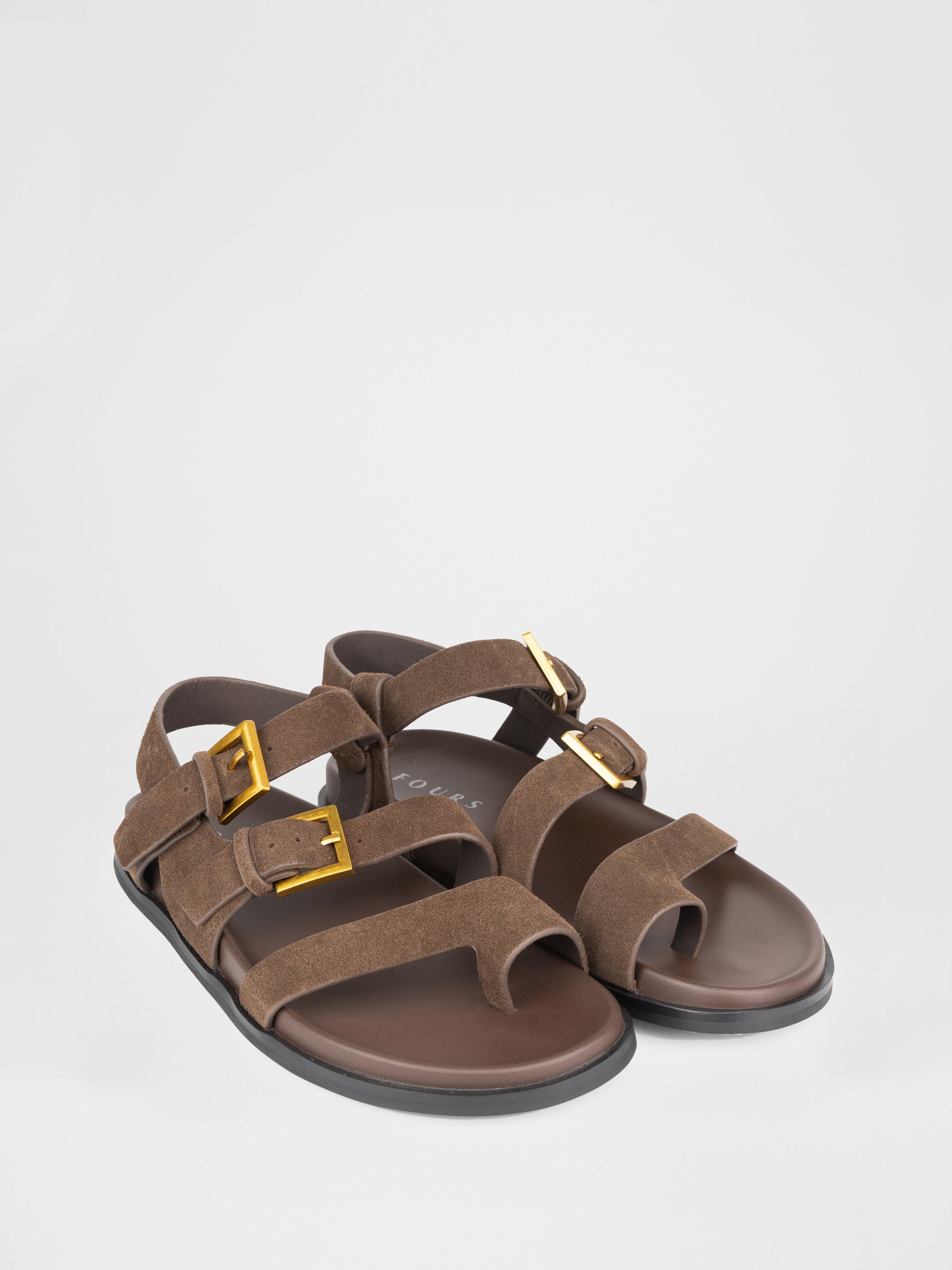 Brown suede sandals