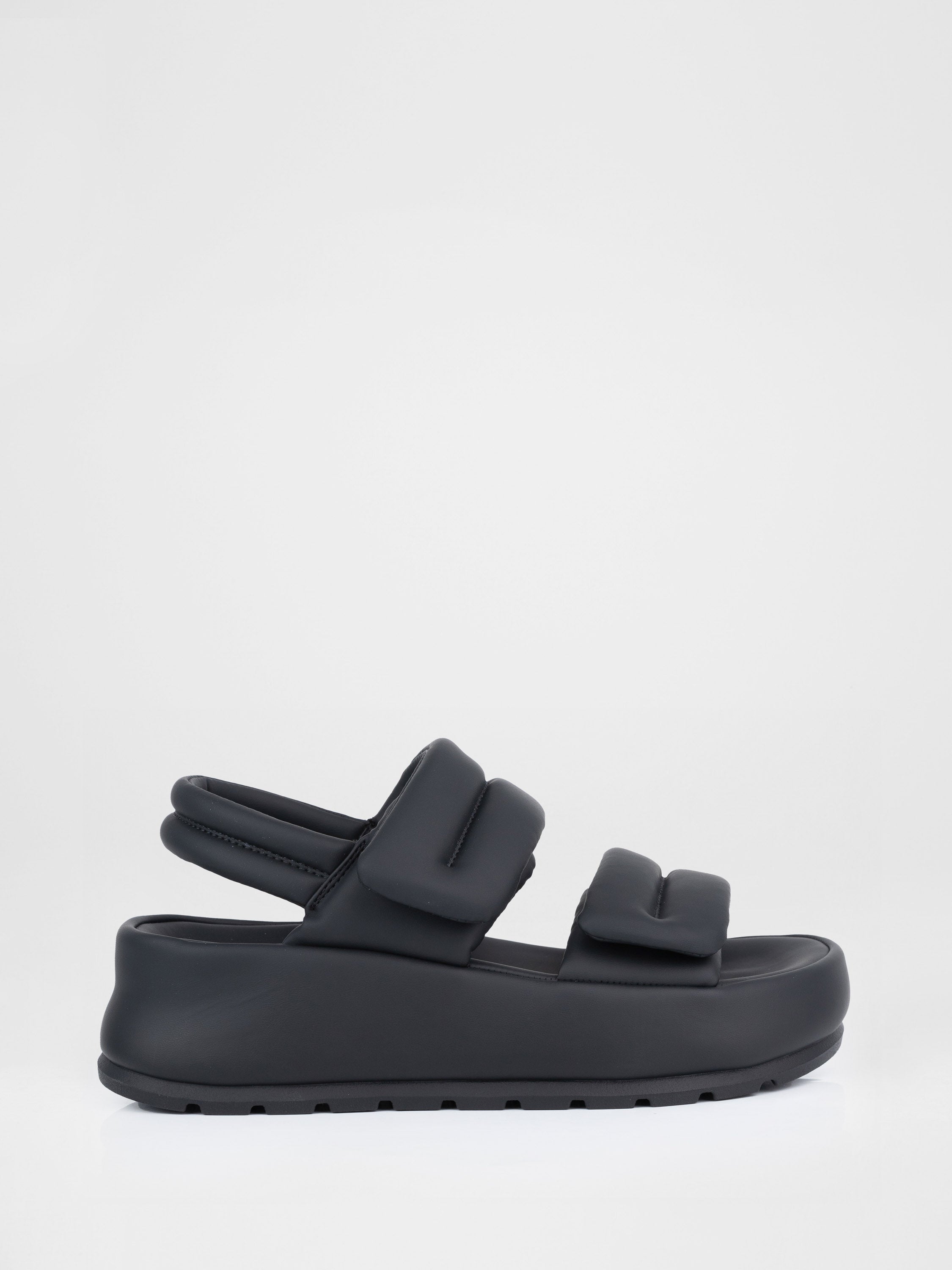 Black platform sandals
