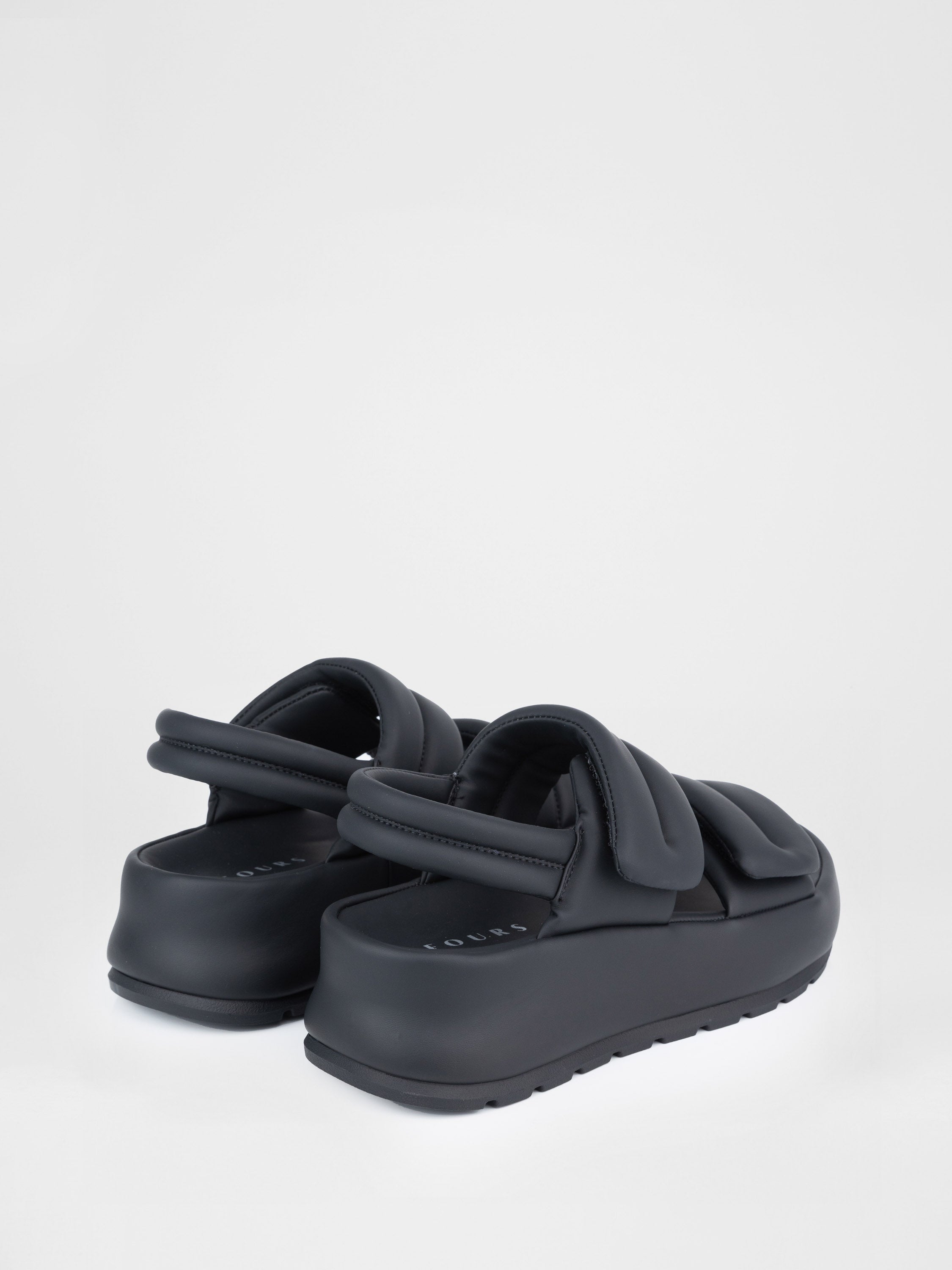 Black platform sandals
