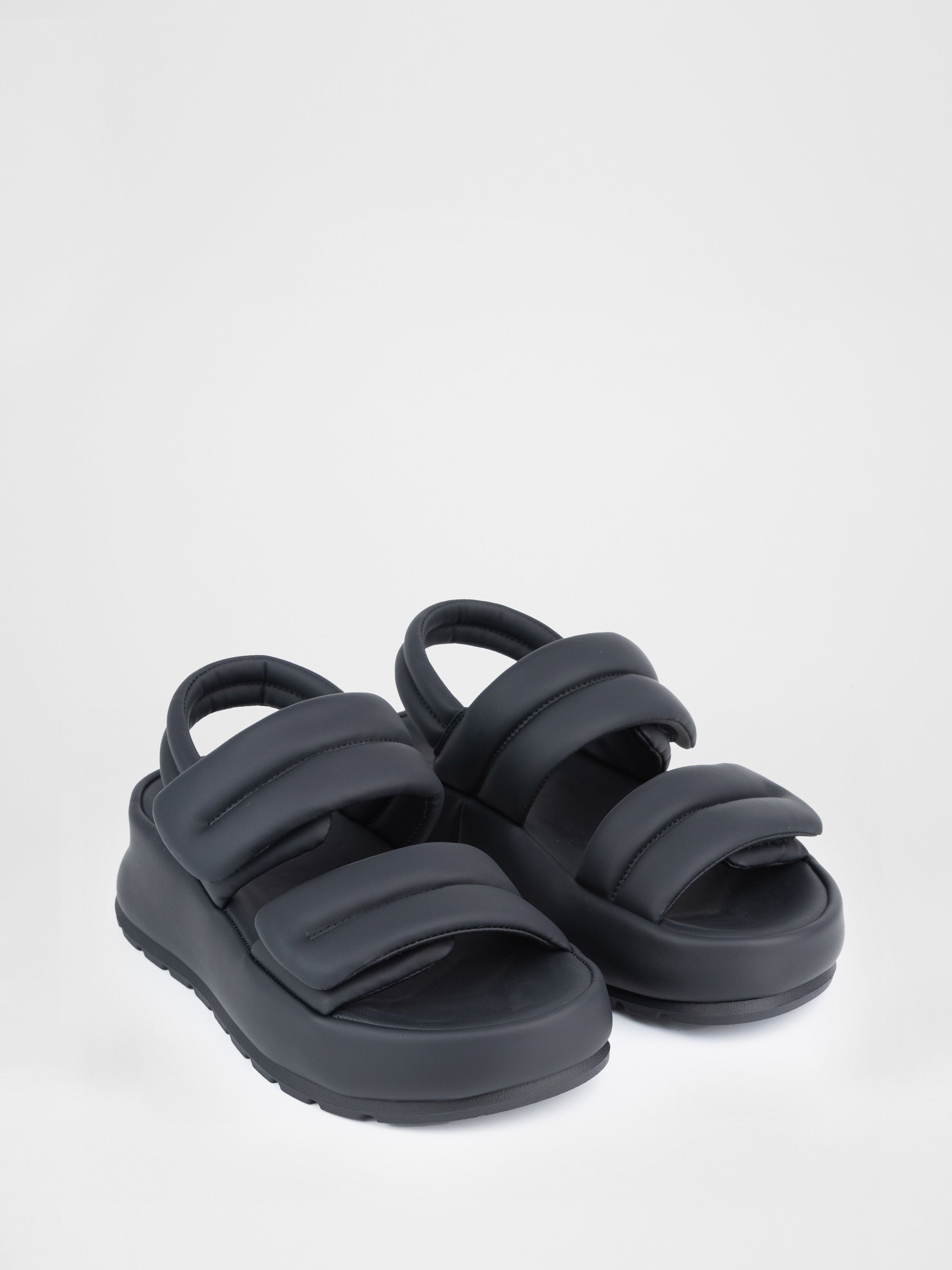 Black platform sandals