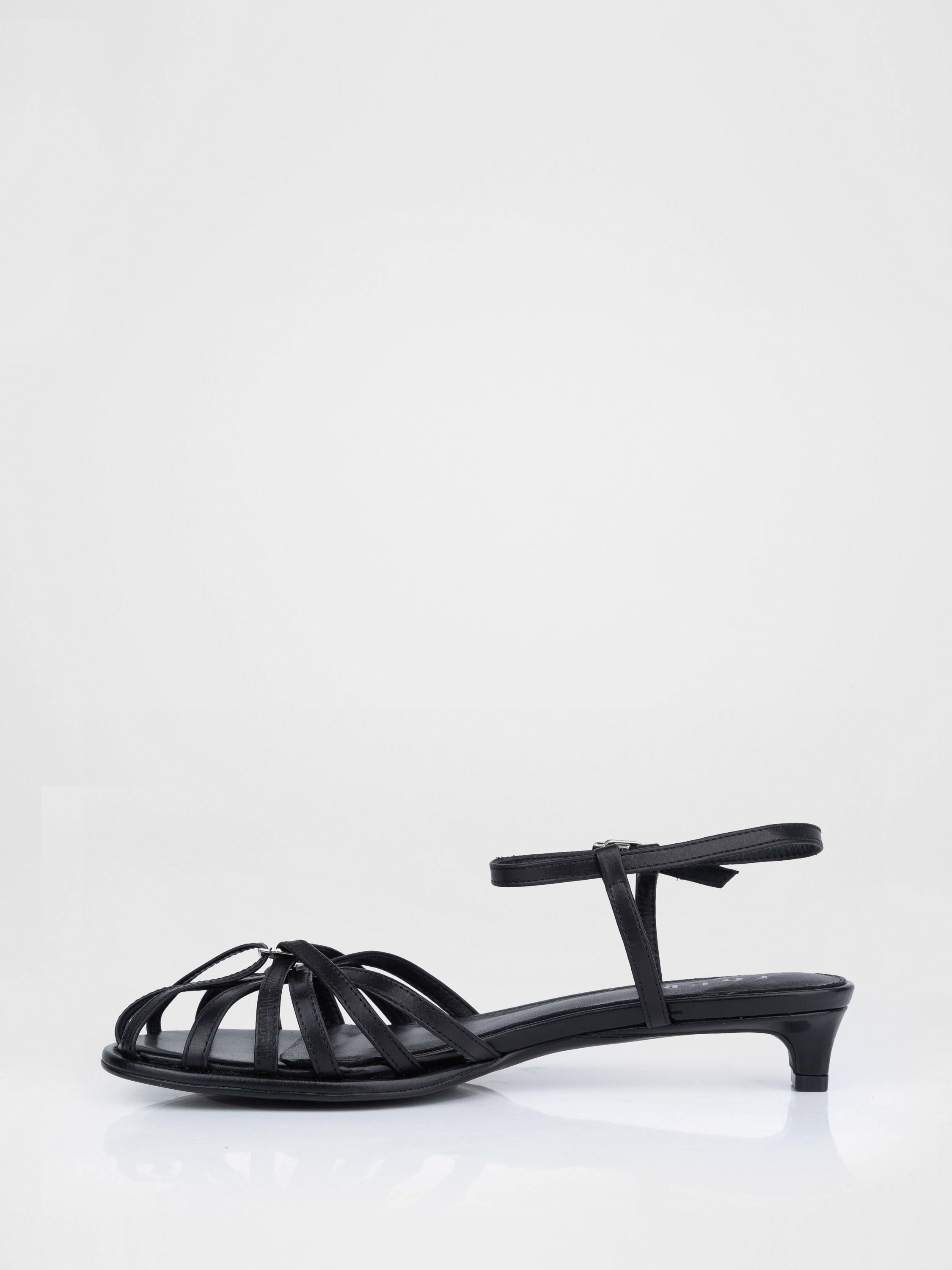 Black sandals with thin straps