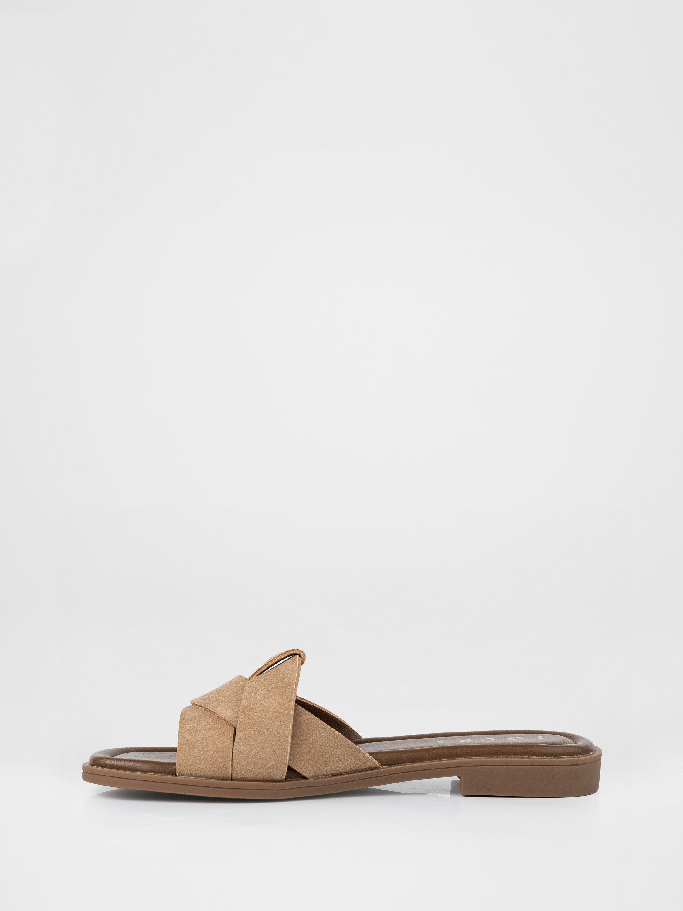 Caramel clogs with crisscross straps