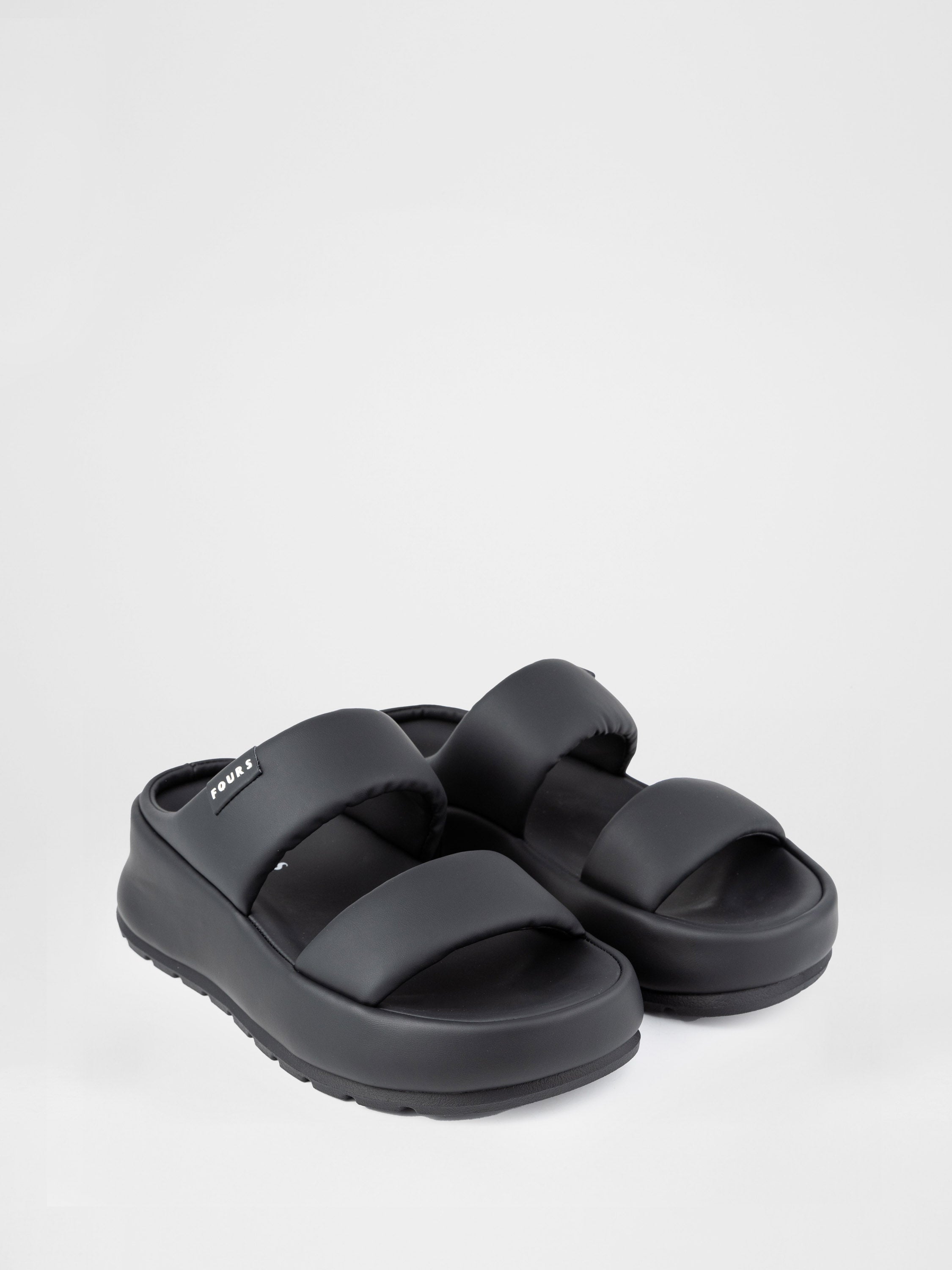 Black clogs with thick soles