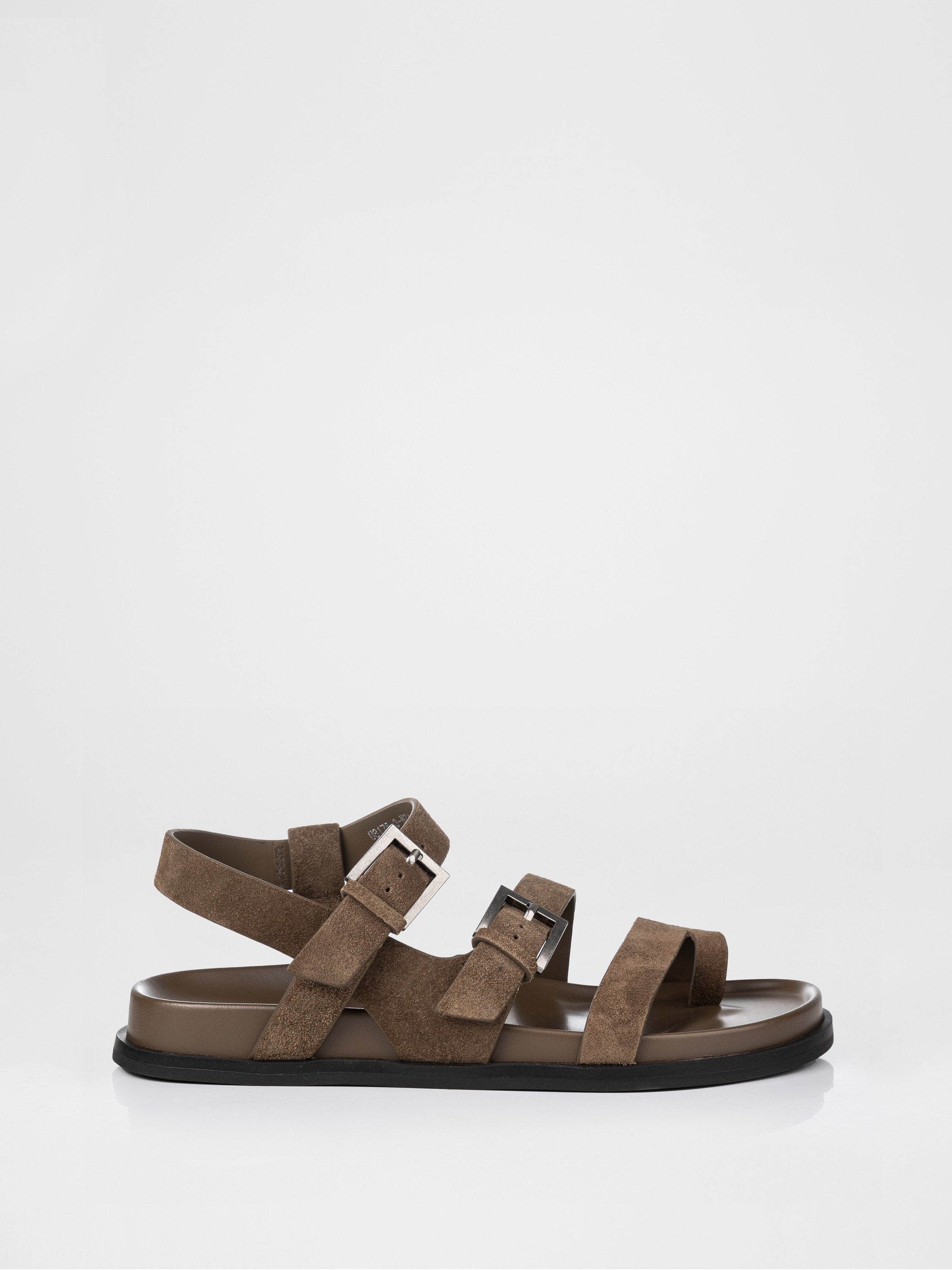 Sandalias de ante color caqui