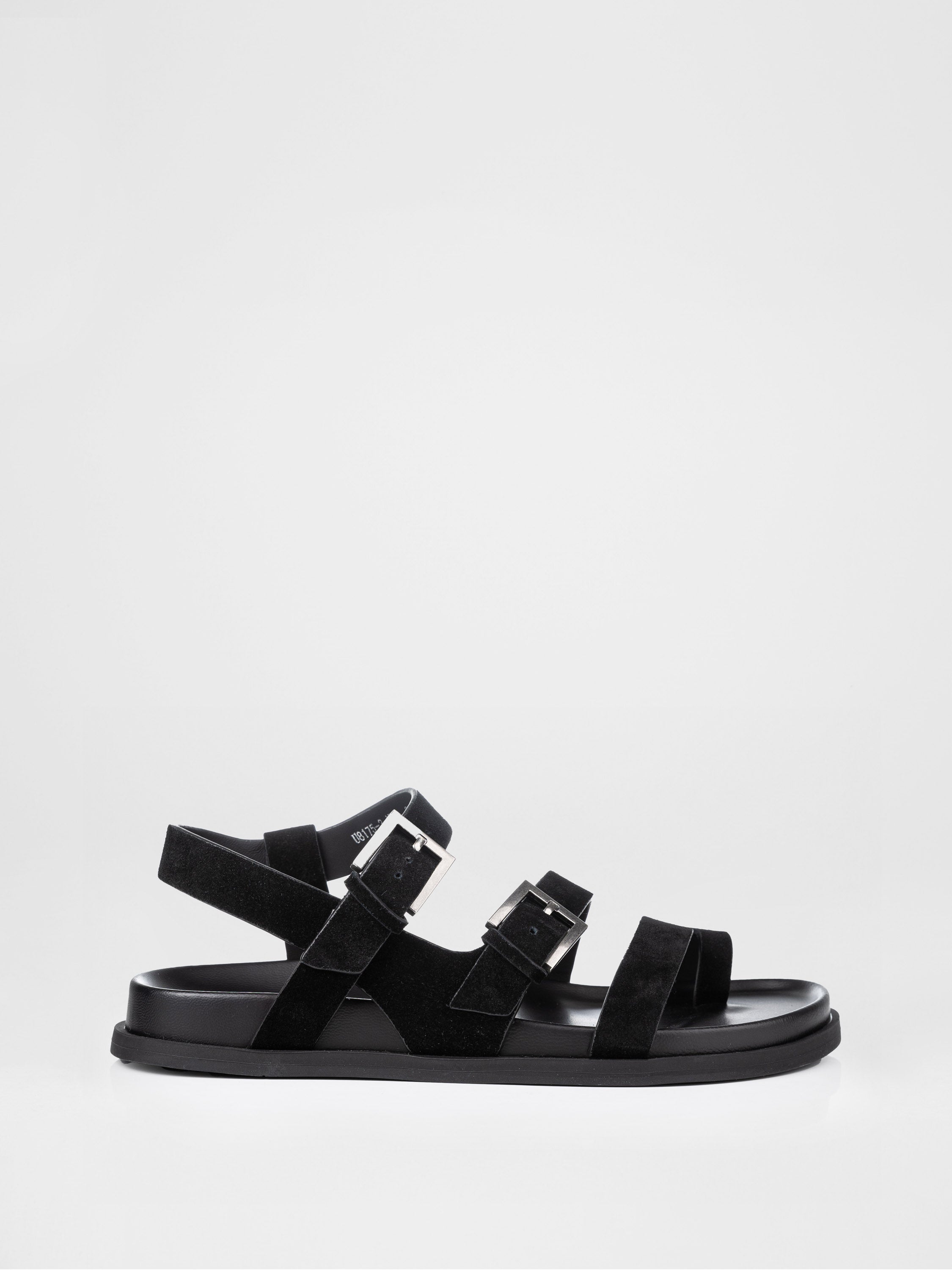 Sandalias de ante en color negro